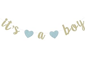 Blue Heart Design Baby Boy Banner