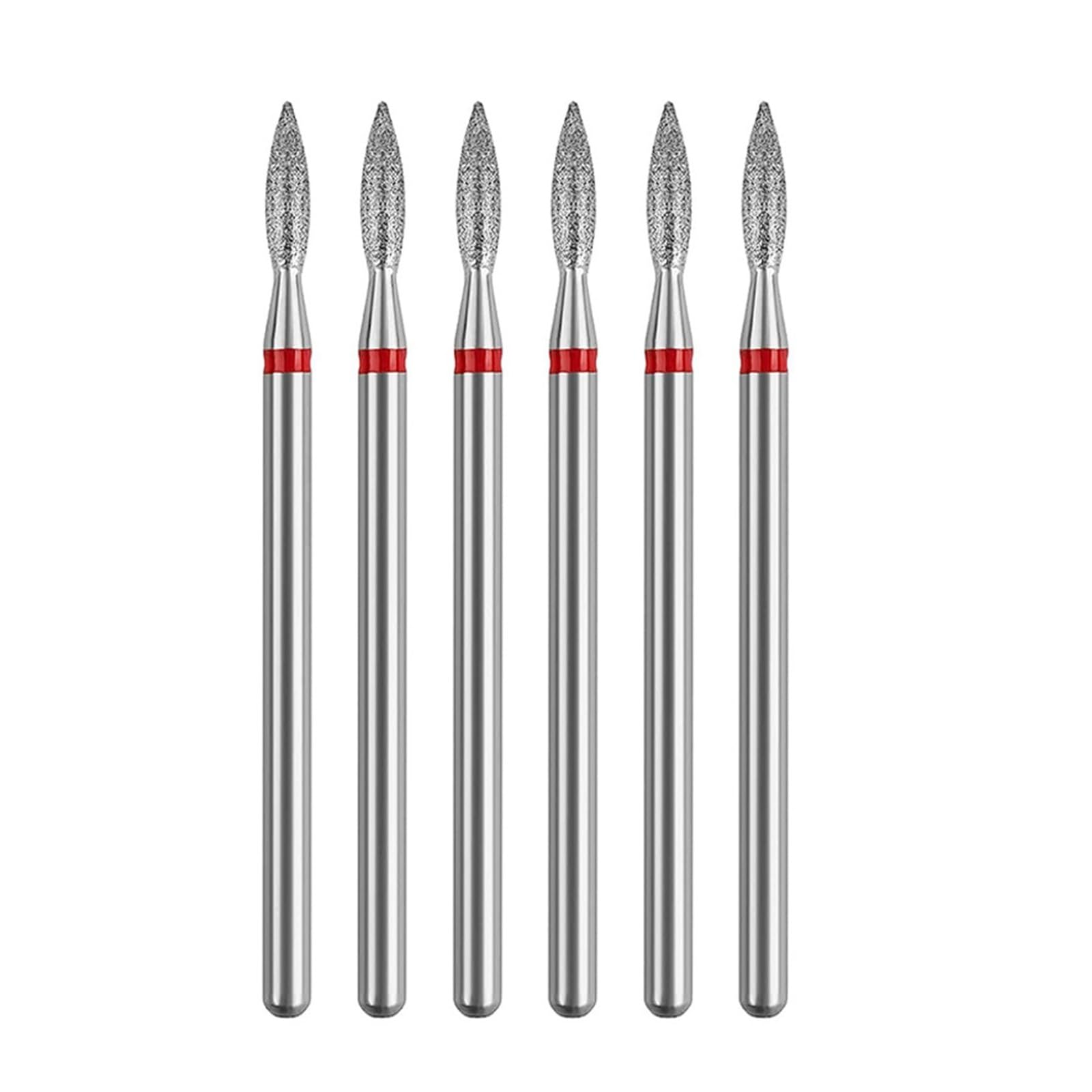 Trapano punte Confezione da 6 punte for unghie con fresa diamantata da 3/32 di pollice