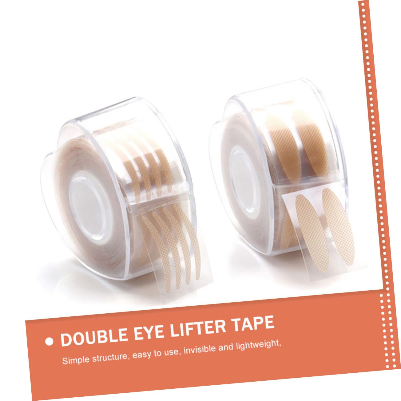 FOYTOKI Double Eyelid Tape Stickers 4 Rolls Invisible Lightweight Strips for Natural Deep Eyelid Beauty Salon Use