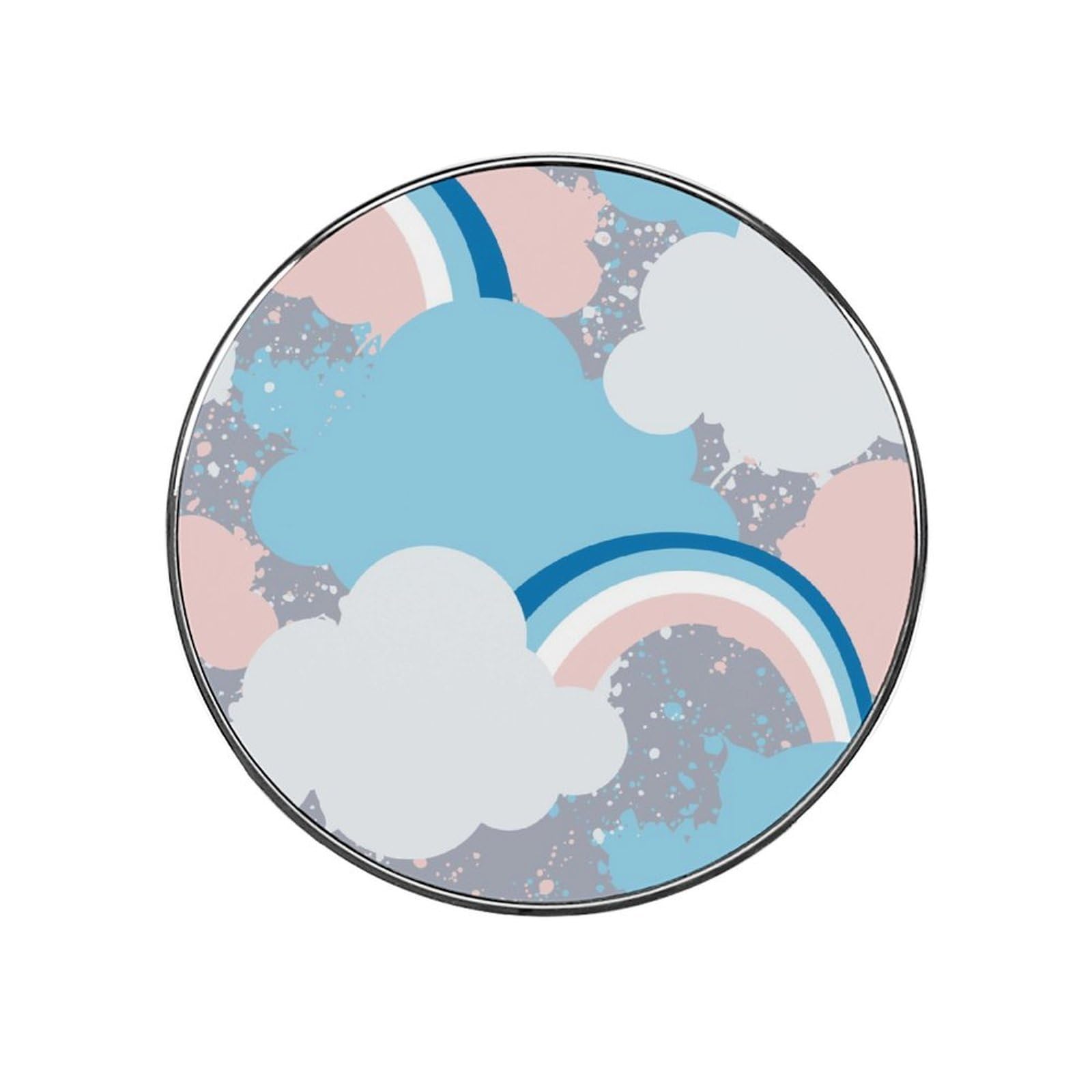 White Clouds Rainbow Alloy Fridge Magnet For Office Cabinet Refrigerator Whiteboard Photo