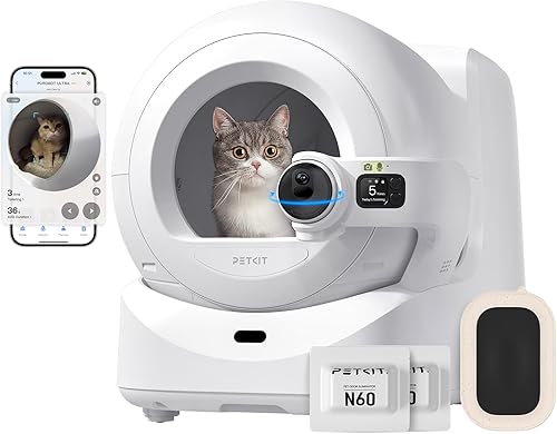 PETKIT Purobot Ultra 2025 Nuevo reconocimiento facial preciso para gatos y monitor de excrementos automático autolimpiante para gatos con embalaje