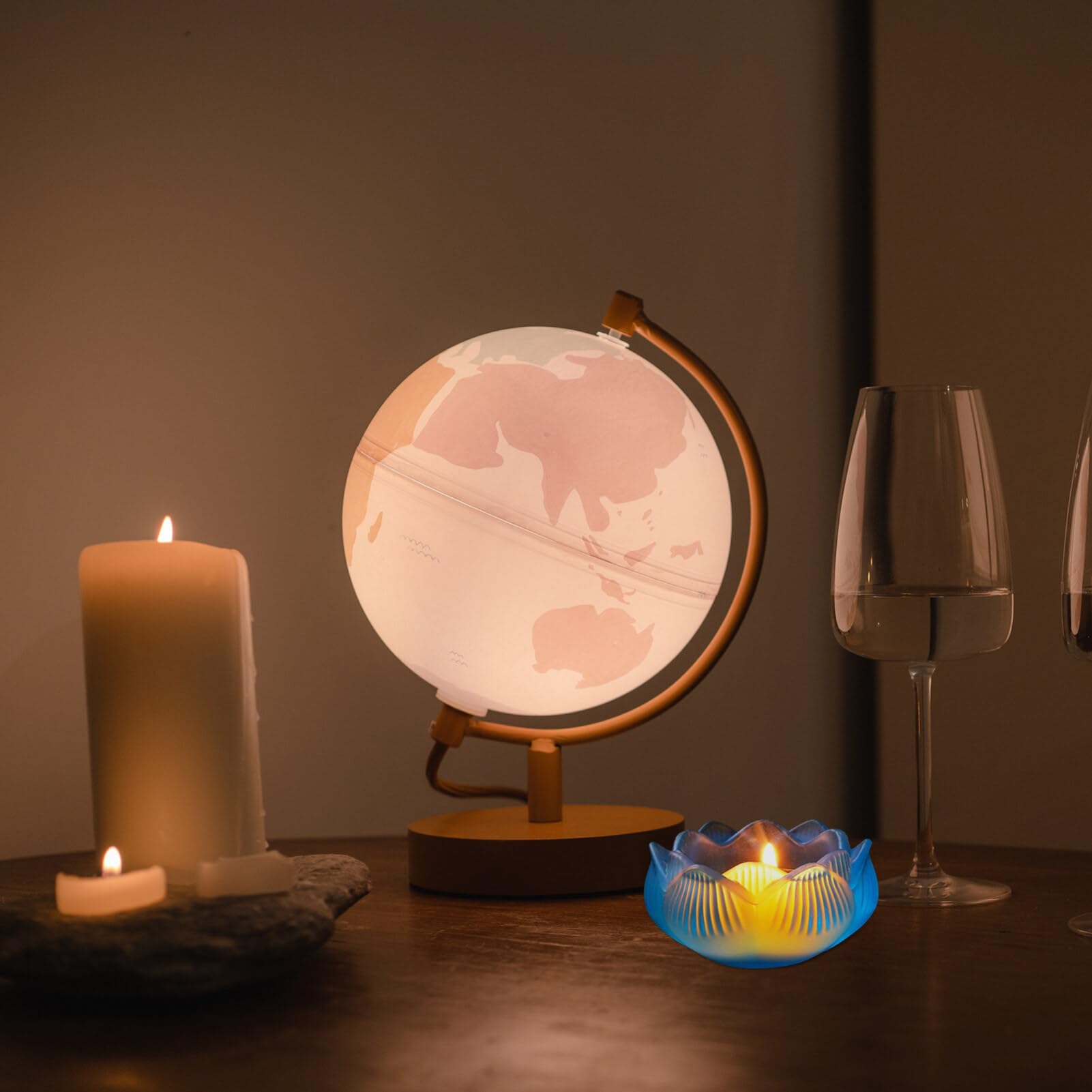 Amazon.co.jp: 2個 カラフルな蓮のキャンドルホルダー ろうそく 蓮の花