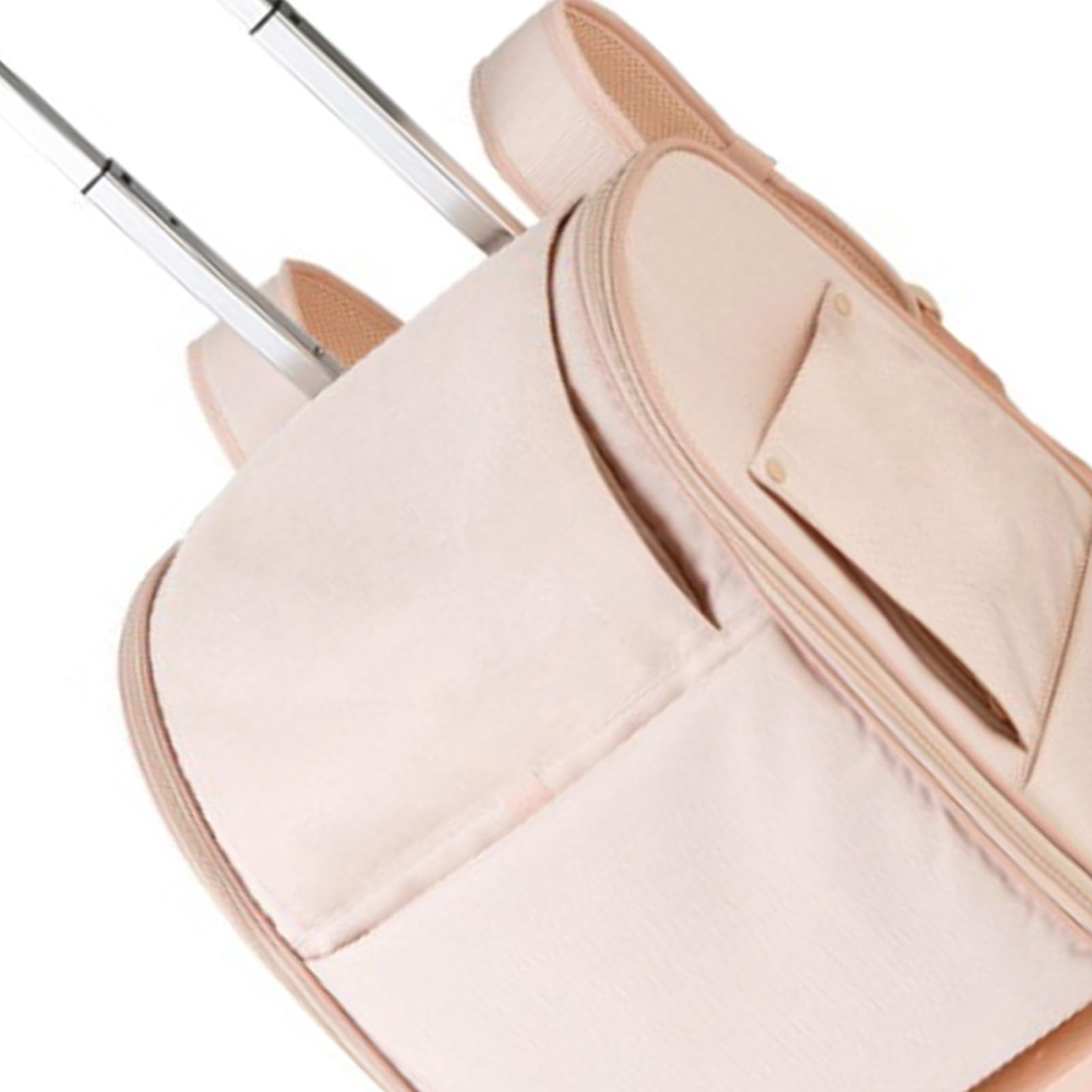 KIMISS Bolsa de Viaje Espaciosa para Mascotas, Bolsa de Transporte para Perros Multifuncional, Portátil, Transpirable, para Viajes Al Aire Libre, Gran Capacidad (Bolso Trolley Rosa)