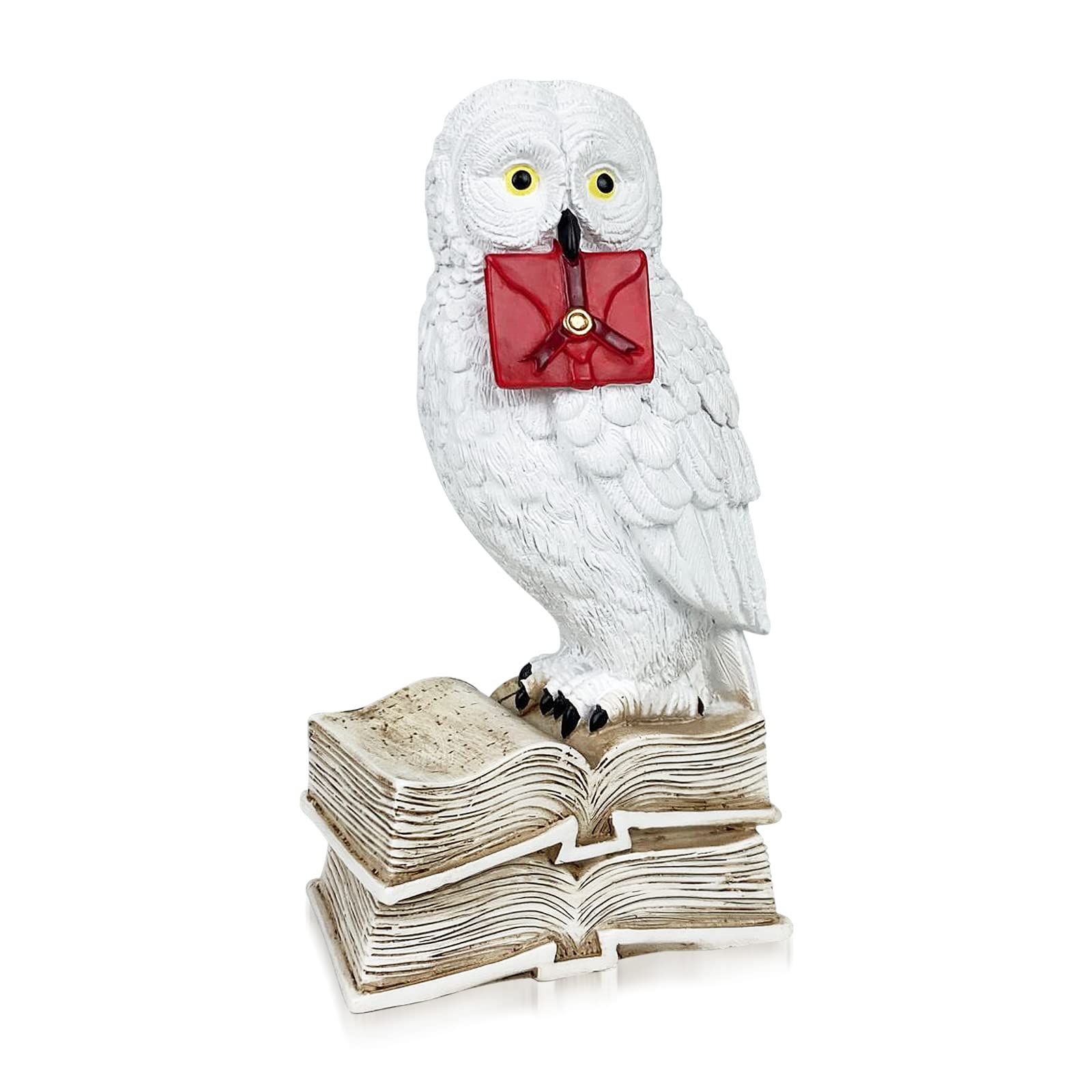 WinSence Snowy Owl Figurines Home Decor 5.3'' Statue Magical Animal Wizard Creatures Halloween Decorative Collectible for Bedroom Bookshelf Living Room