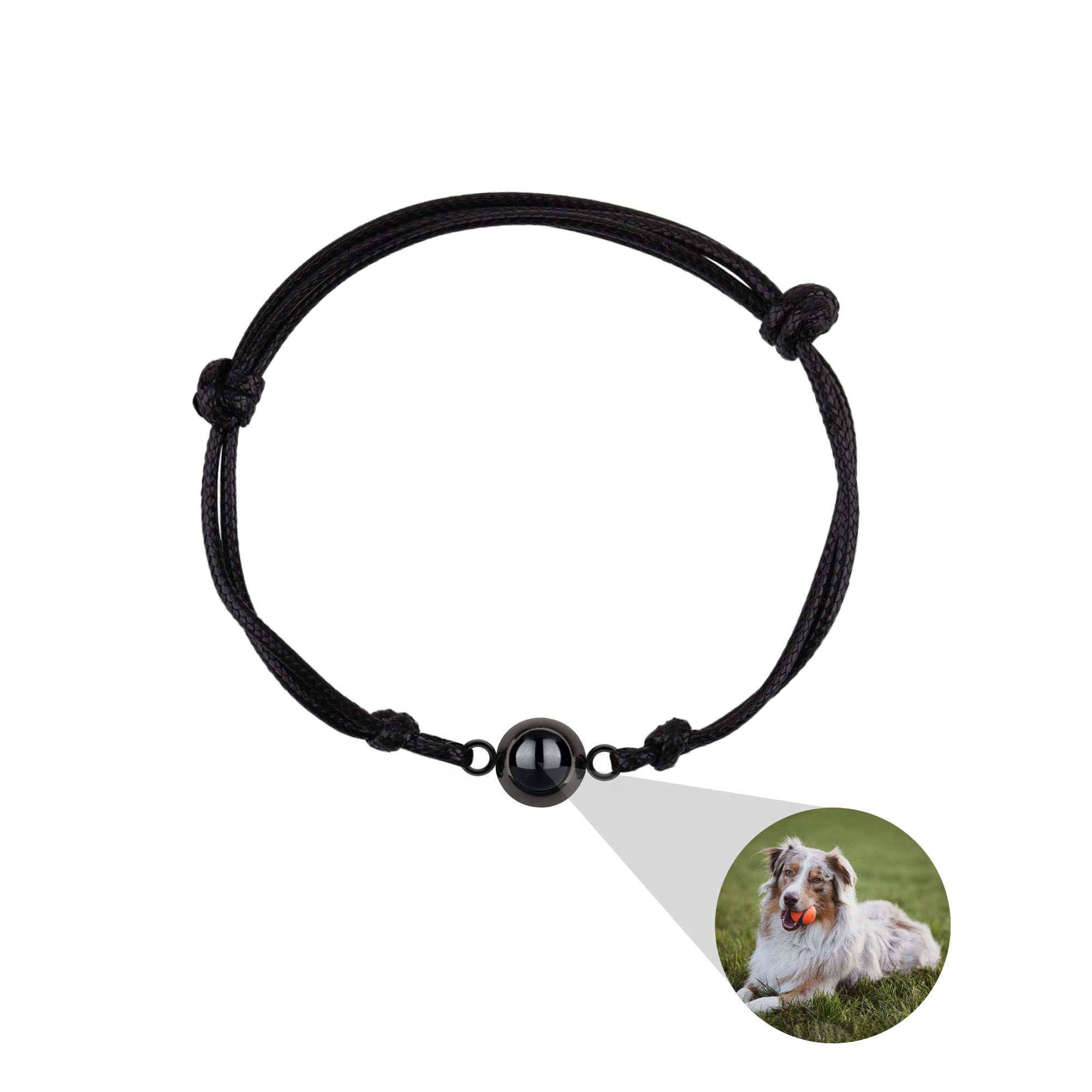 Ironctic Pulsera personalizada con foto en el interior Pulsera personalizada con foto en círculo Pulsera de proyección de fotos Pareja Aniversario Cumpleaños Regalos conmemorativos para mujeres Hombres