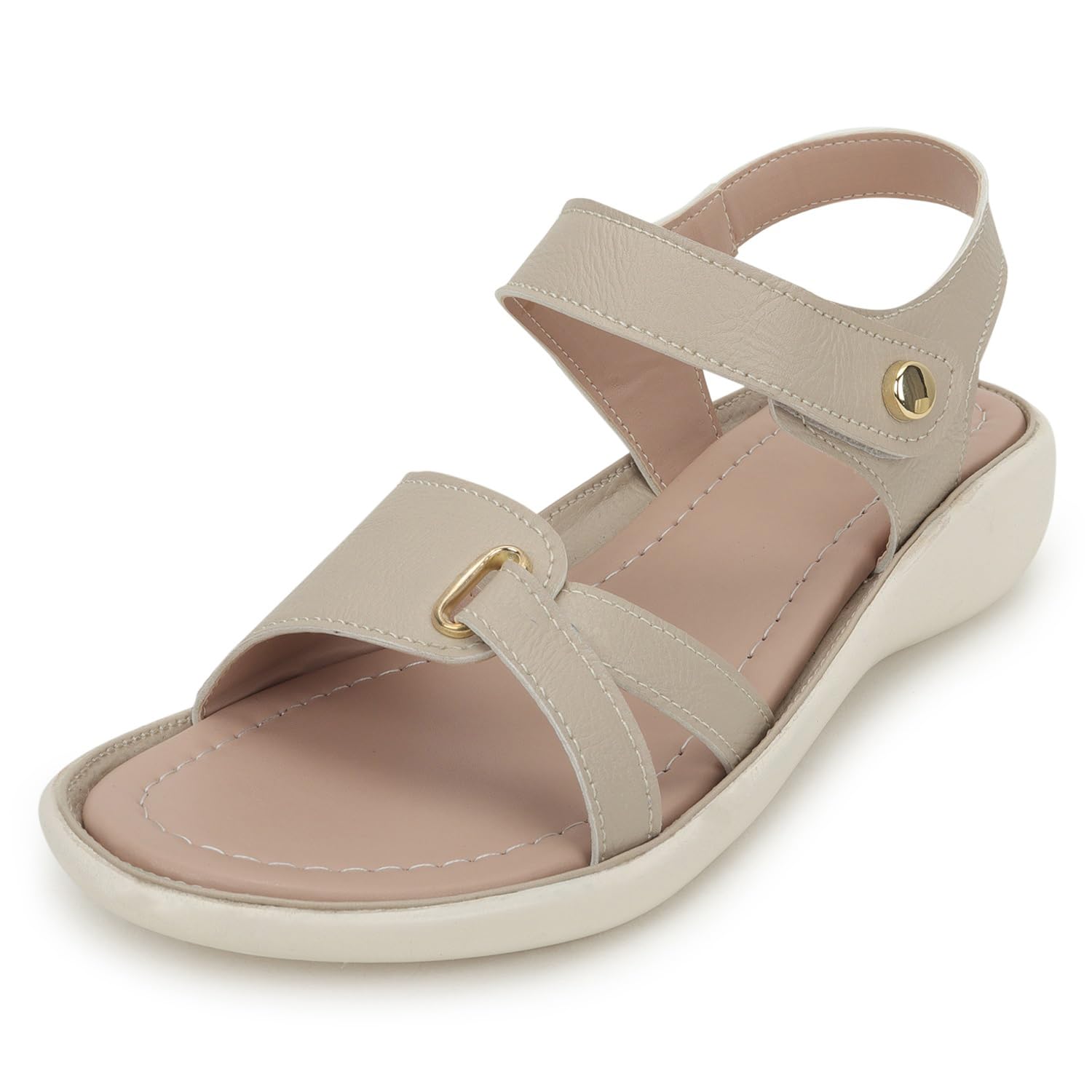 Women Stylish Slippers Flip Flops Cream Flat Slip on Sandals I Stylish and Casual I Comfortable & Lightweight LBFL35-image-19