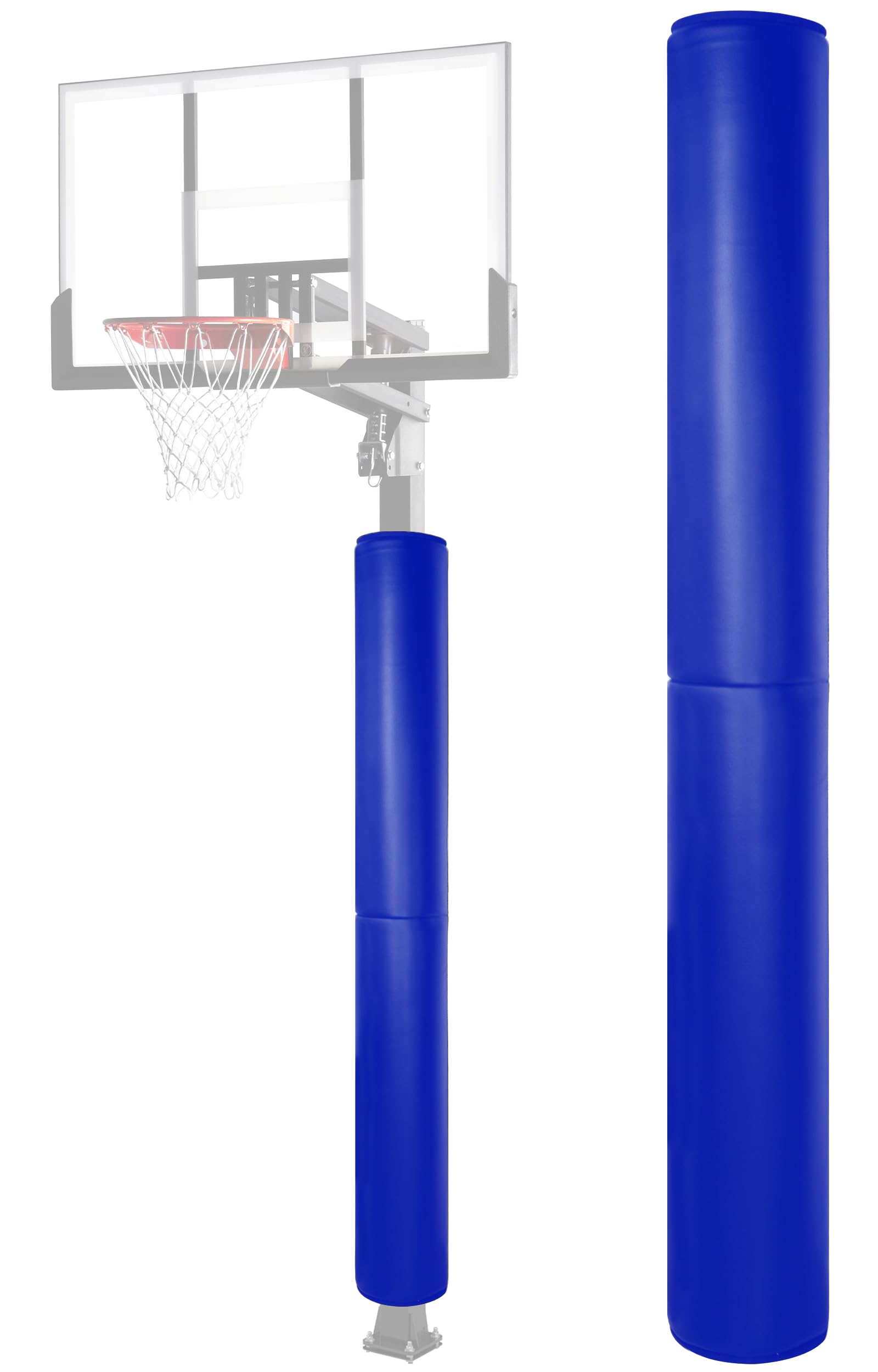 Basketball Pole Pad, Heavy Duty Safety Pole Pads for Player Protection, 72" Tall Weatherproof Protective Padding for 2.5" - 6" Diameter Poles,