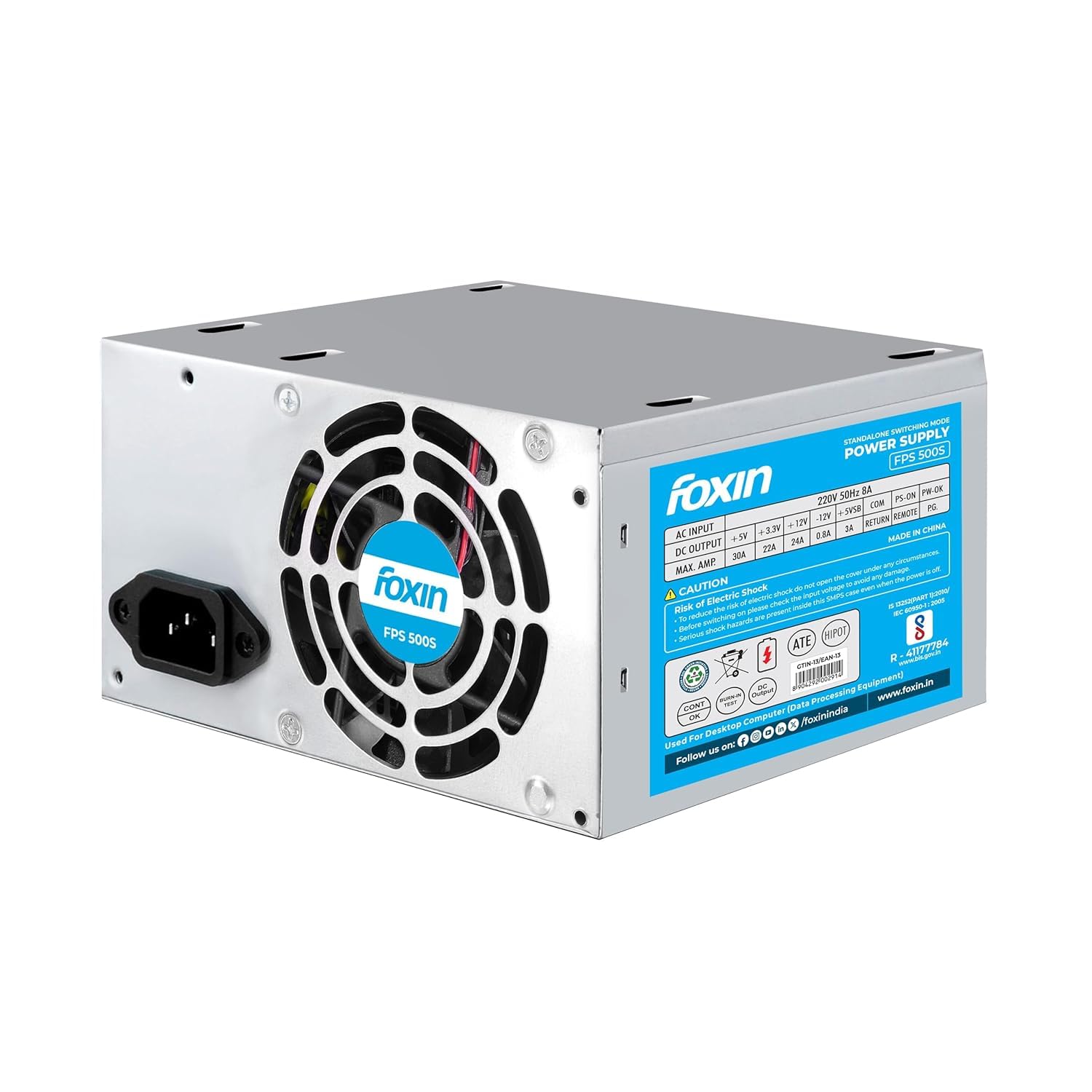 FPS-500S SMPS 200W PS3 Power Supply | 20+4 Pin, 4+4 CPU Connector | BIS Certified | Low Noise, Stable Output, Multiple Protection | 1.2M Power Cord | Desktop PC SMPS-image-8