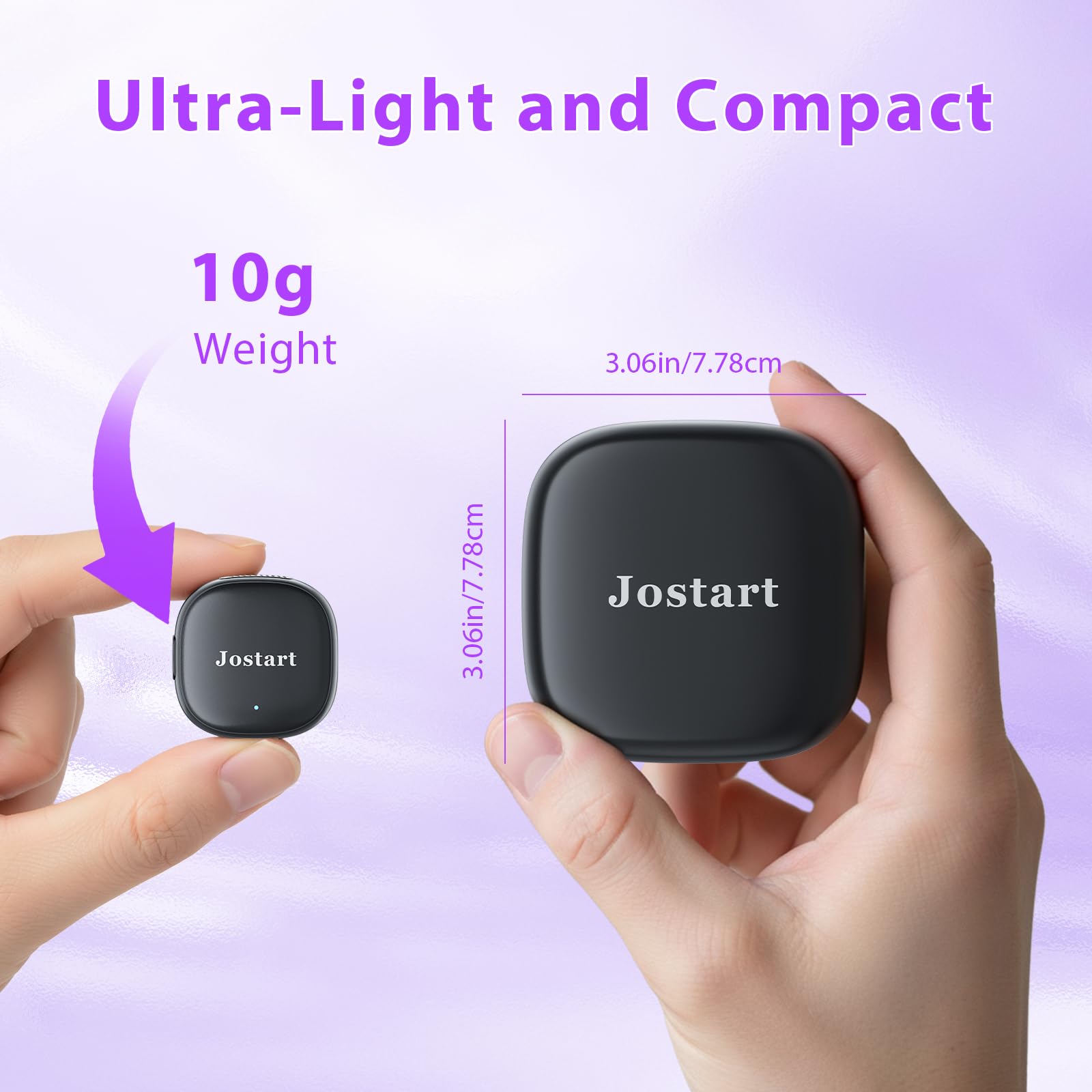 JOSTART Mini Wireless Lavalier Microphone - Image 2