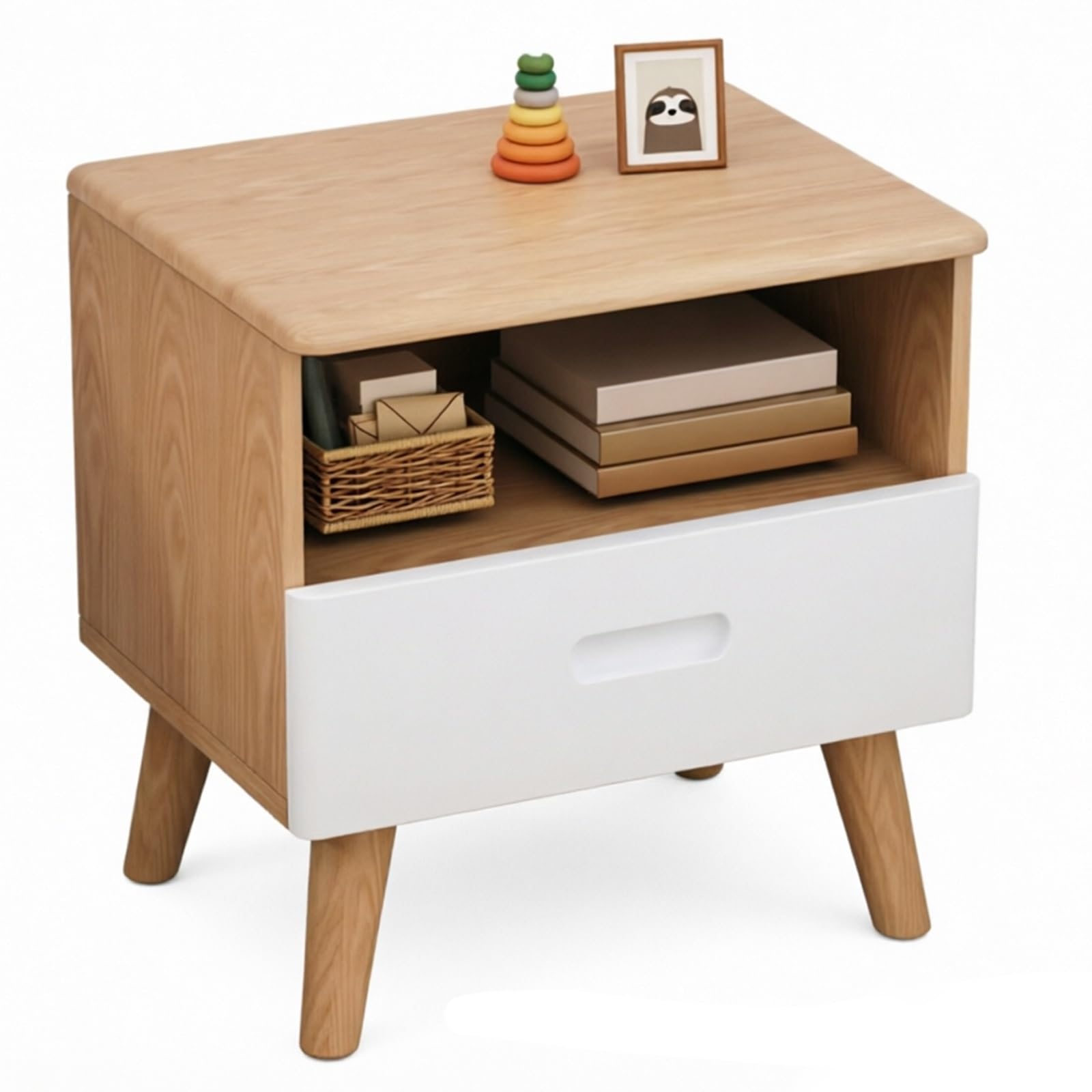 WANGHAI-666 Chest of Drawers Bedside Table with Storage Drawer and Shelf for Bedroom and Living Room(Large)