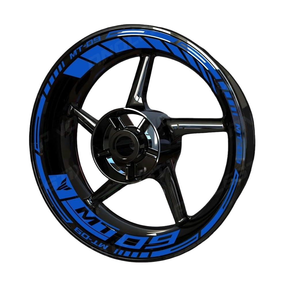 Protège réservoir moto MT09 réfléchissant avec autocollant jante tuning MT-09