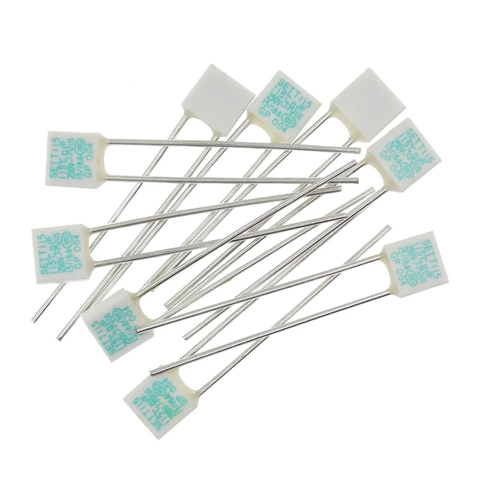 10PCS Blitzschutz Temperatur Sicherung 10A 15A 16A Quadratische 115C 136C ThermostatThermal Schutz(15A 16A 115C)