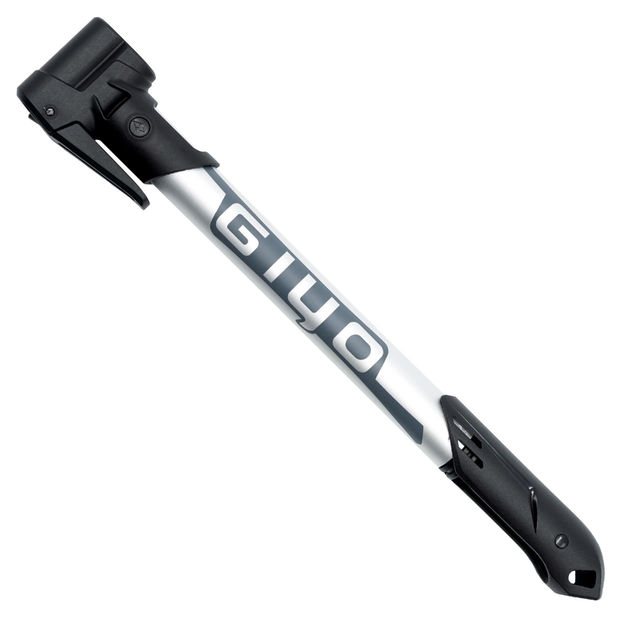 GIYO GP-44DH Mini-Fahrradpumpe für Tubeless-Reifen, Doppel-Loch-Pumpenkopf mit Anti-Clog-Design, Presta & Schrader & Dunlop Ventilkompatibilität, ergonomischer Griff, Fahrradpumpe