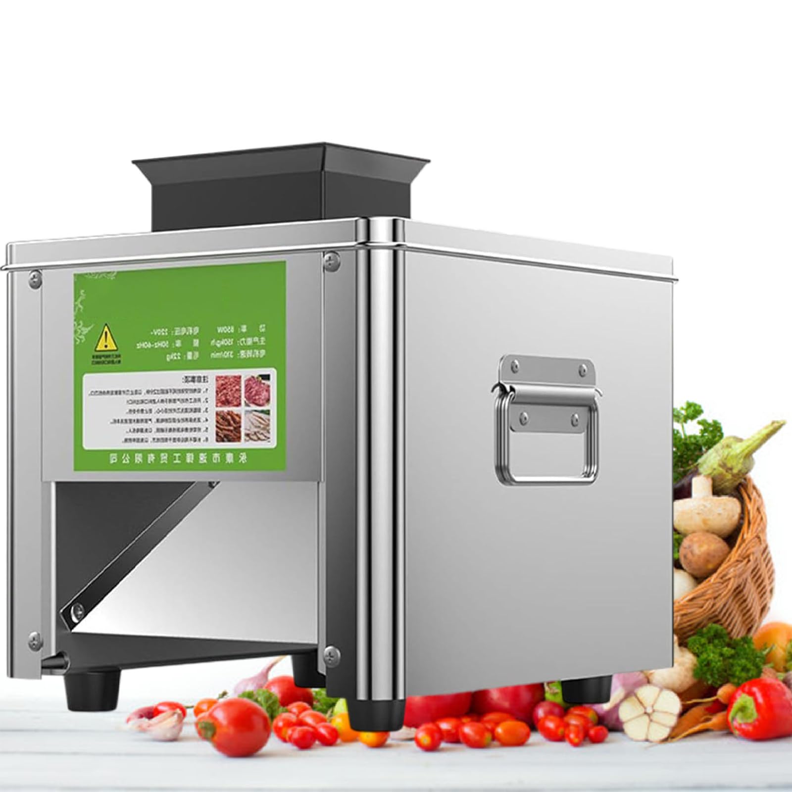 asdchZen Commercial Meat Cutters Cutting Machine, Electric Stainless Steel Meat Strips Cubes Dicer Vegetables Slicer For Restaurant Meat Shop