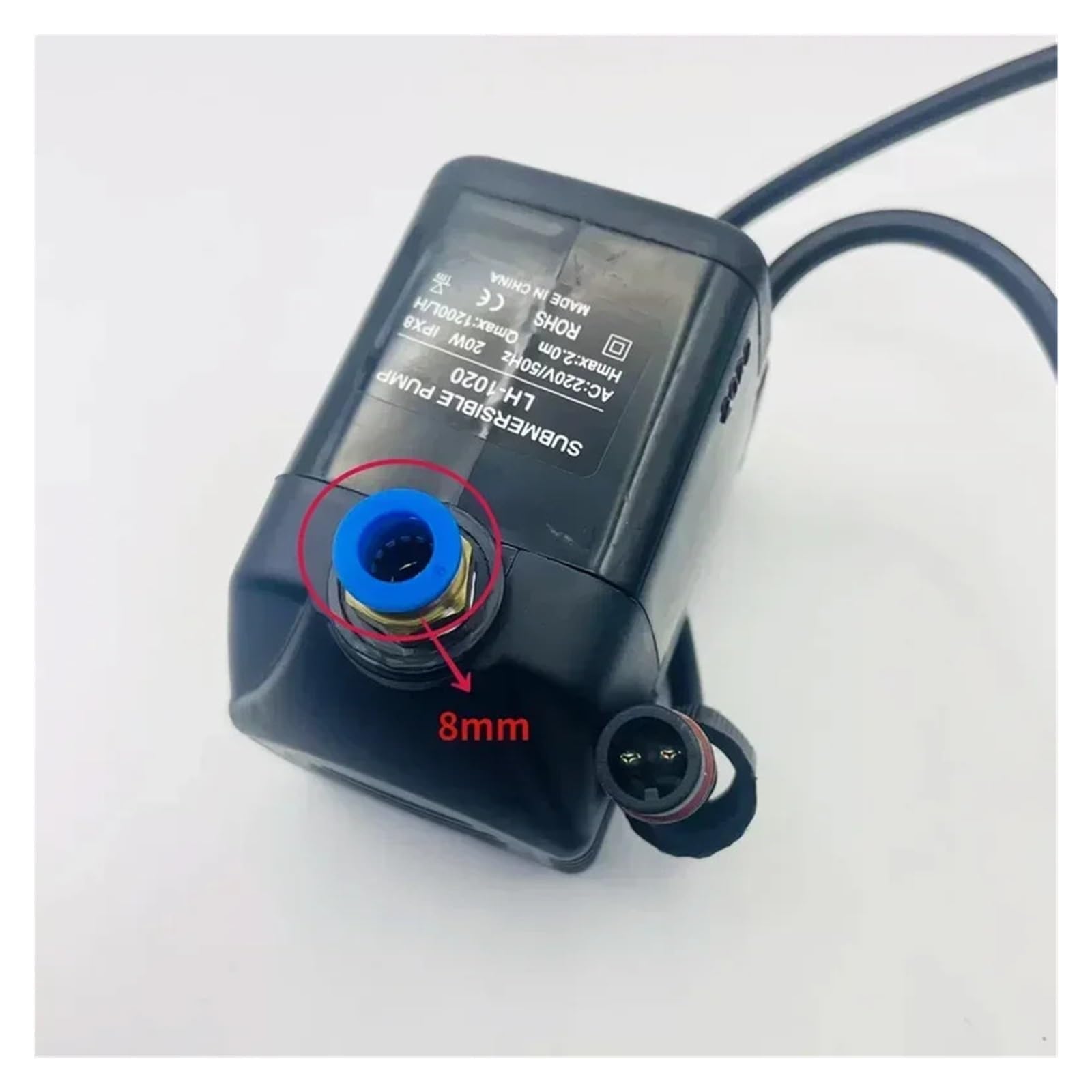 Bomba de agua sumergible especial LH-1020 con ventilador de pulverización, 20 W, IPX8