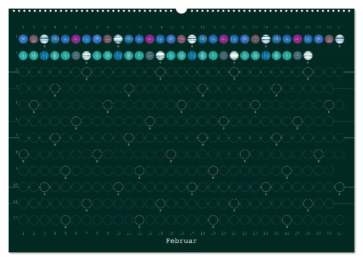 CALVENDO - Perlenkalender (Wandkalender 2027 DIN A2 quer), Monatskalender: Für jeden einzelnen Tag eine bezaubernde Schmuckperle