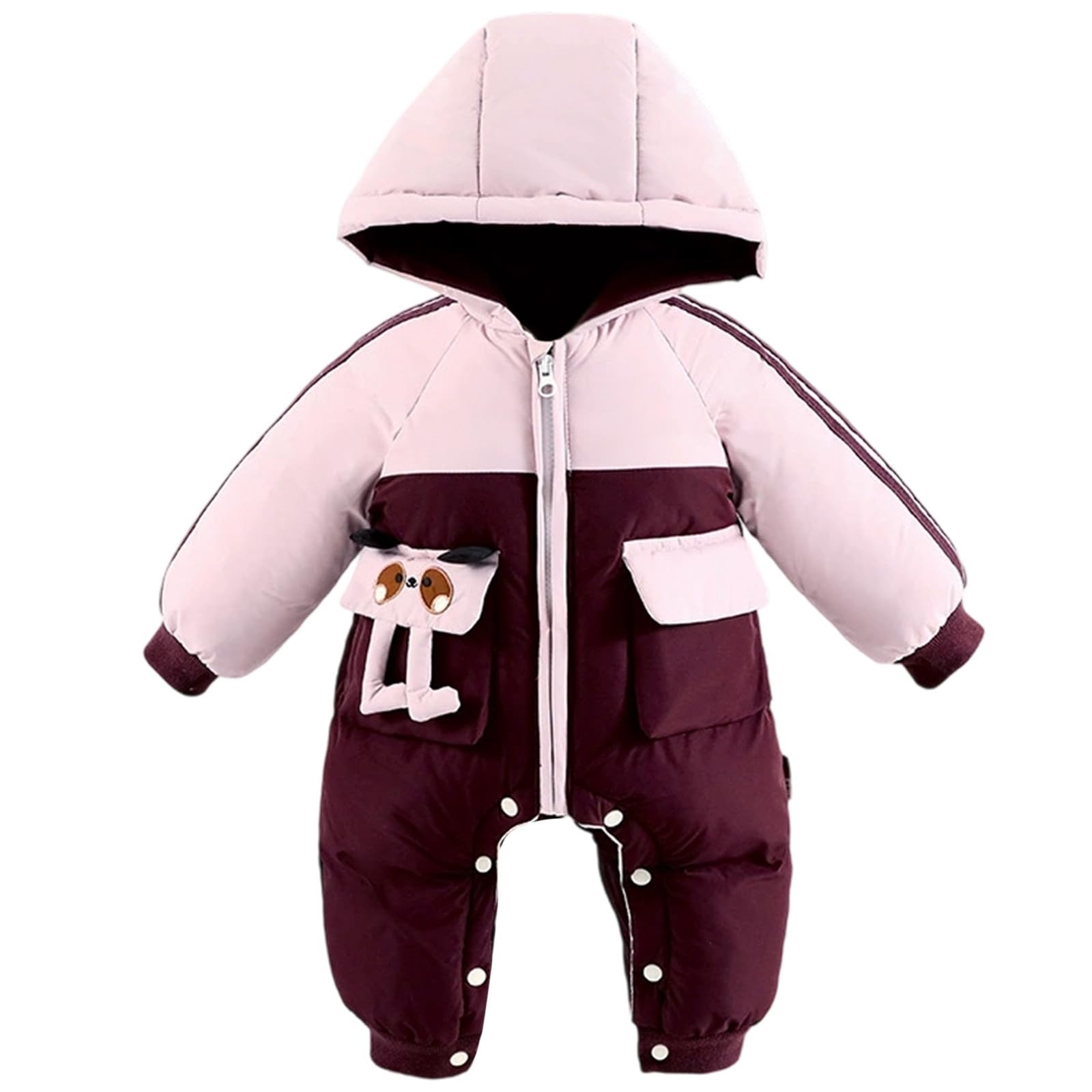 Neonato Pagliaccetto Vestiti per Bambini Manica Lunga Tutine Tinta Unita per Neonati Jumpsuit con Volant con Bottoncini Vestiti Bambino Tutina Unisex Morbida e Traspirante