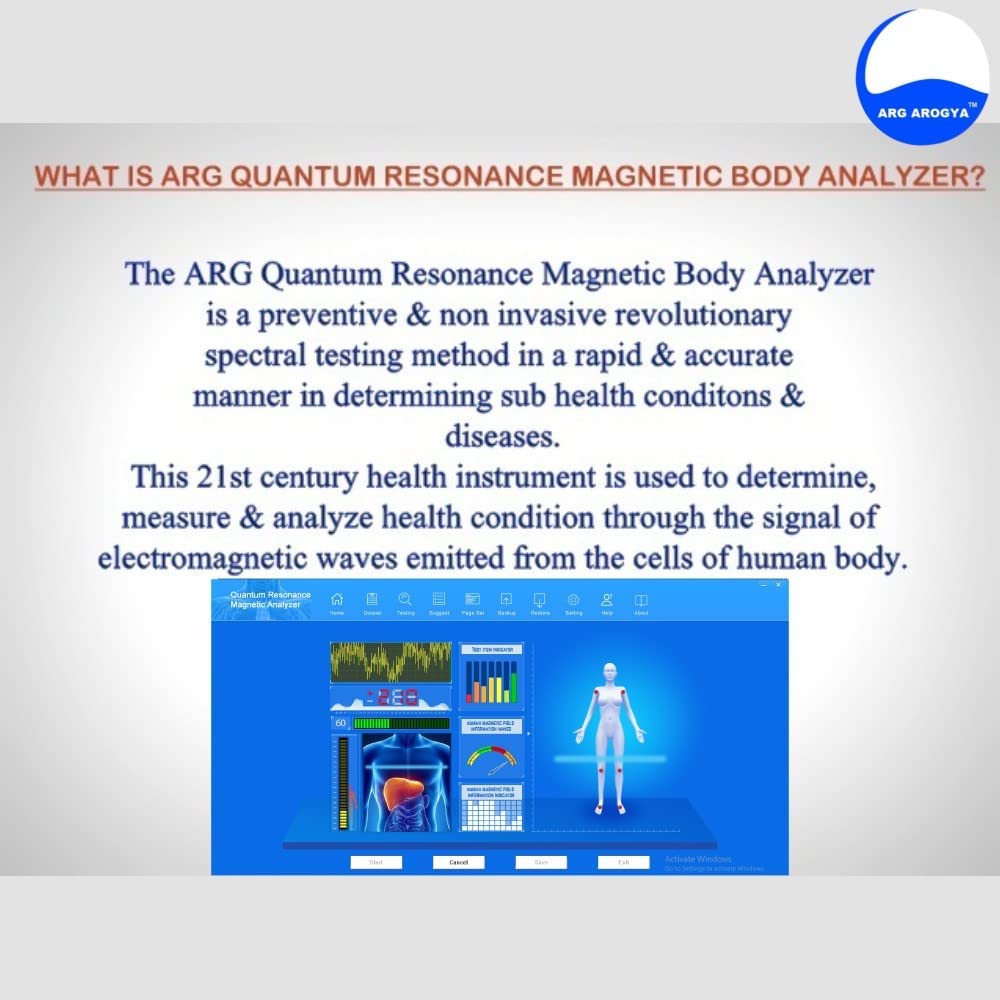 ARG Arogya 30G Quantum (2 In 1) Body Analyzer Machine For Full Body Checkup Latest Japanese Technology Scanning with Rod or Palm Generate 55 Reports (Children, Men, Women) Work In Windows 10 - Image 5 thumbnail