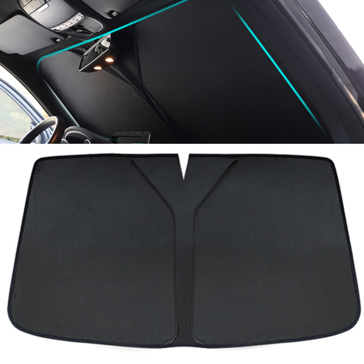 TOYOREY Fit For Jaguar E‑PACE 2015-2021, Windshield sun shade, Windshield shade, Windshield sun shade black, Windshield sun shade foldable