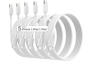 5 Pack 6FT Lightning Cable Fast Charging [MFi Certified] iPhone Charger Cord...