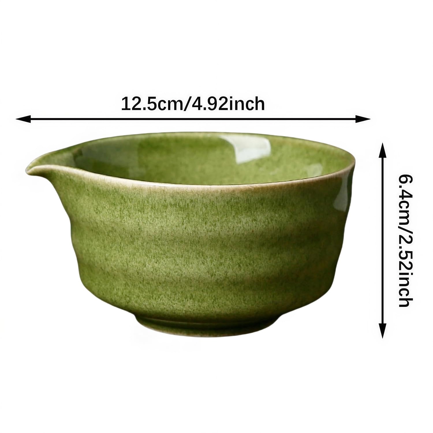 Matcha miska z wylewką, falisty ceramiczny pojemnik na herbatę, ręcznie robiona japońska zielona filiżanka do herbaty trzepaczka ceramiczna miska do mieszania matchawan sałatkowa owsianka sok