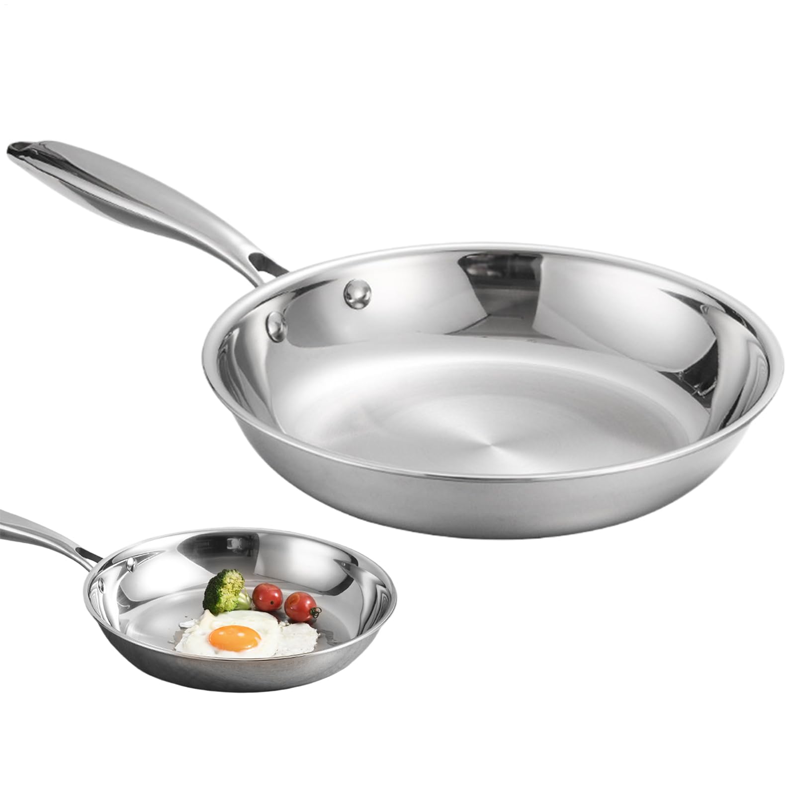 Sauteuse inox pour réussir la cuisson d'omelette et poisson sans attacher