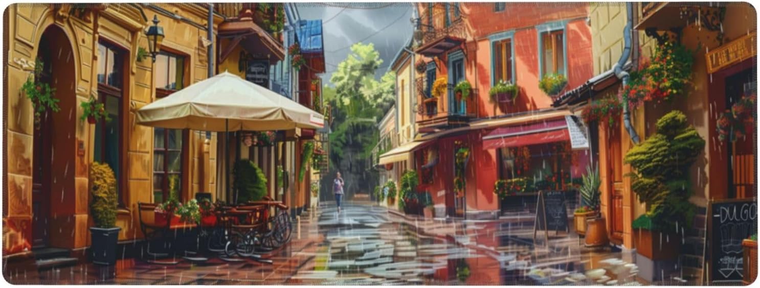 Paris Mousepad XXL 800x400x3mm Groß Gaming Mauspad landscape Mouse Pad mit Genähten Kanten