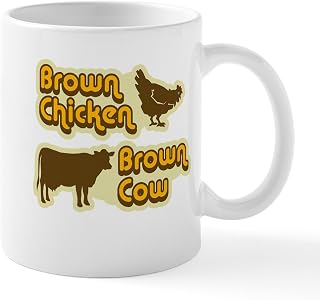 CafePress Brown Chicken Cow Mug 11 oz (325 ml) Ceramic Coffee Mug