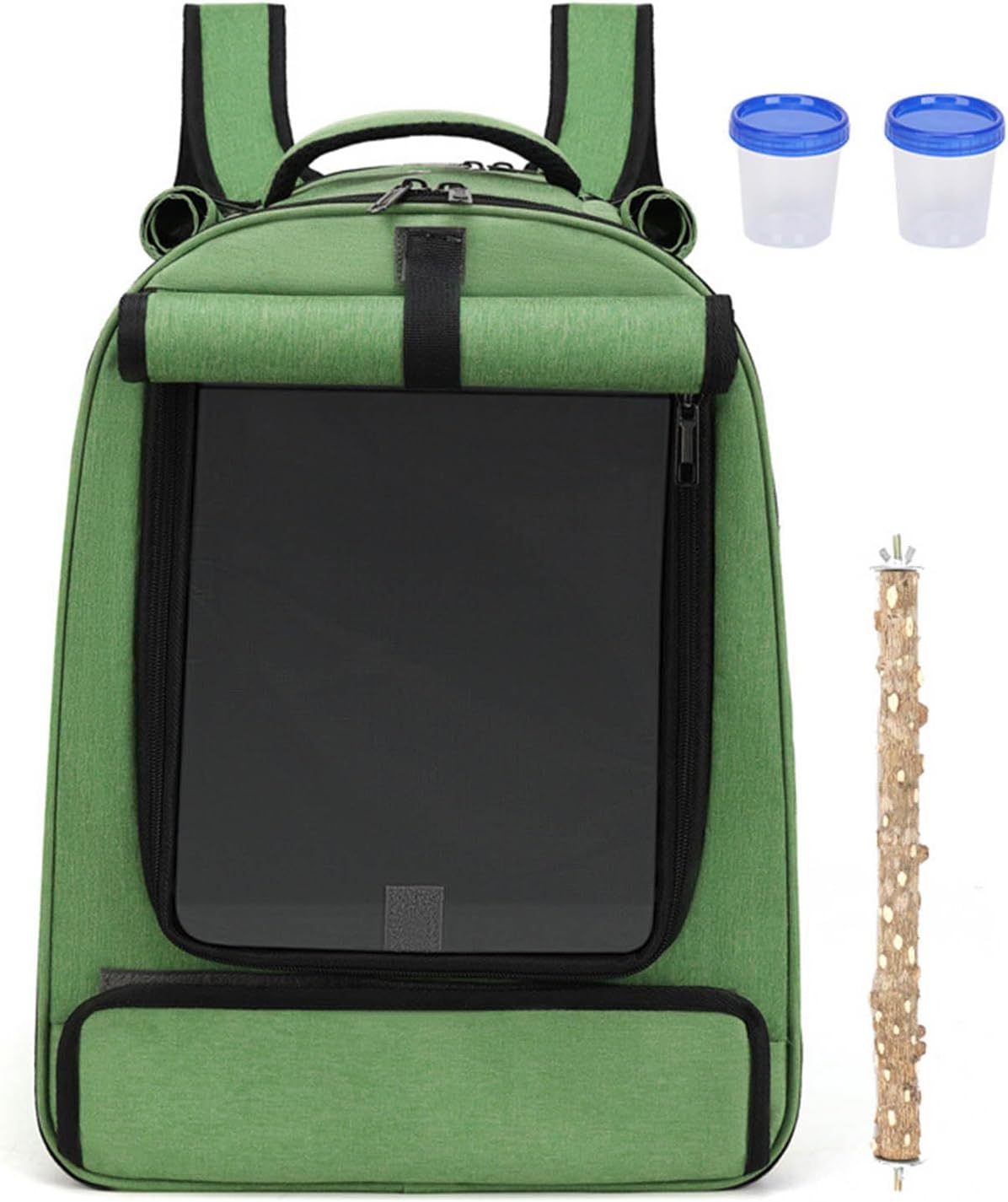 Thin Bird Cage Backpack for Pet Feathered with Detachable Bottom Tray Easy Cleansing and Ergonomic Shoulder Belts Escape Transportable Bird Shipper