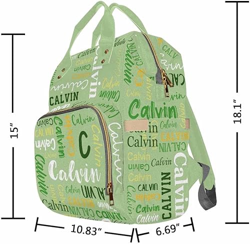 Miniatura 7 de InterestPrint Bolsa de pañales con nombre, mochila personalizada para hombres y mujeres, Color 17, Mochilas Daypack