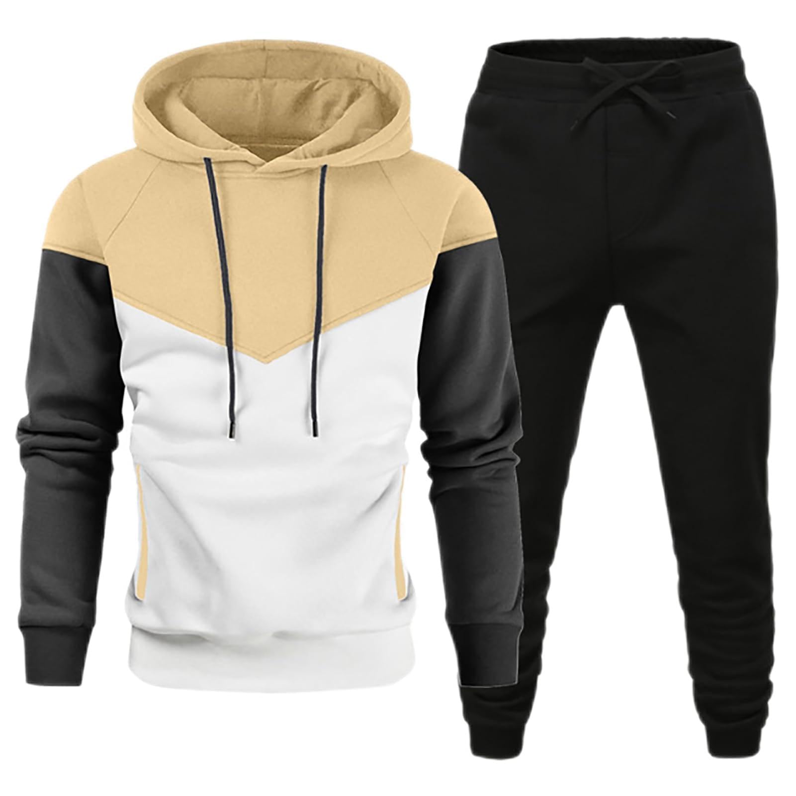 micidadMens Tracksuit Long Sleeve Hoodies Sweatpants Suit For Men Women 2 Piece Sweatshirt Outfit Jogging Sweatsuit Set