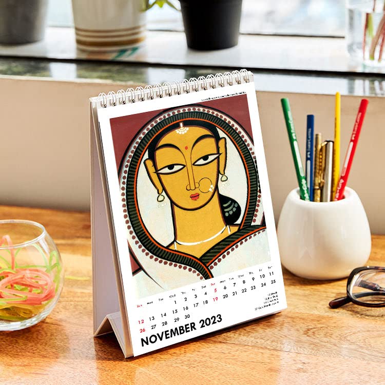 Image of Tallenge - Jamini Roy - 2023 Desk Calendar - 6 x 9 Inches for Home & Office (Paper, Desk Calendar)