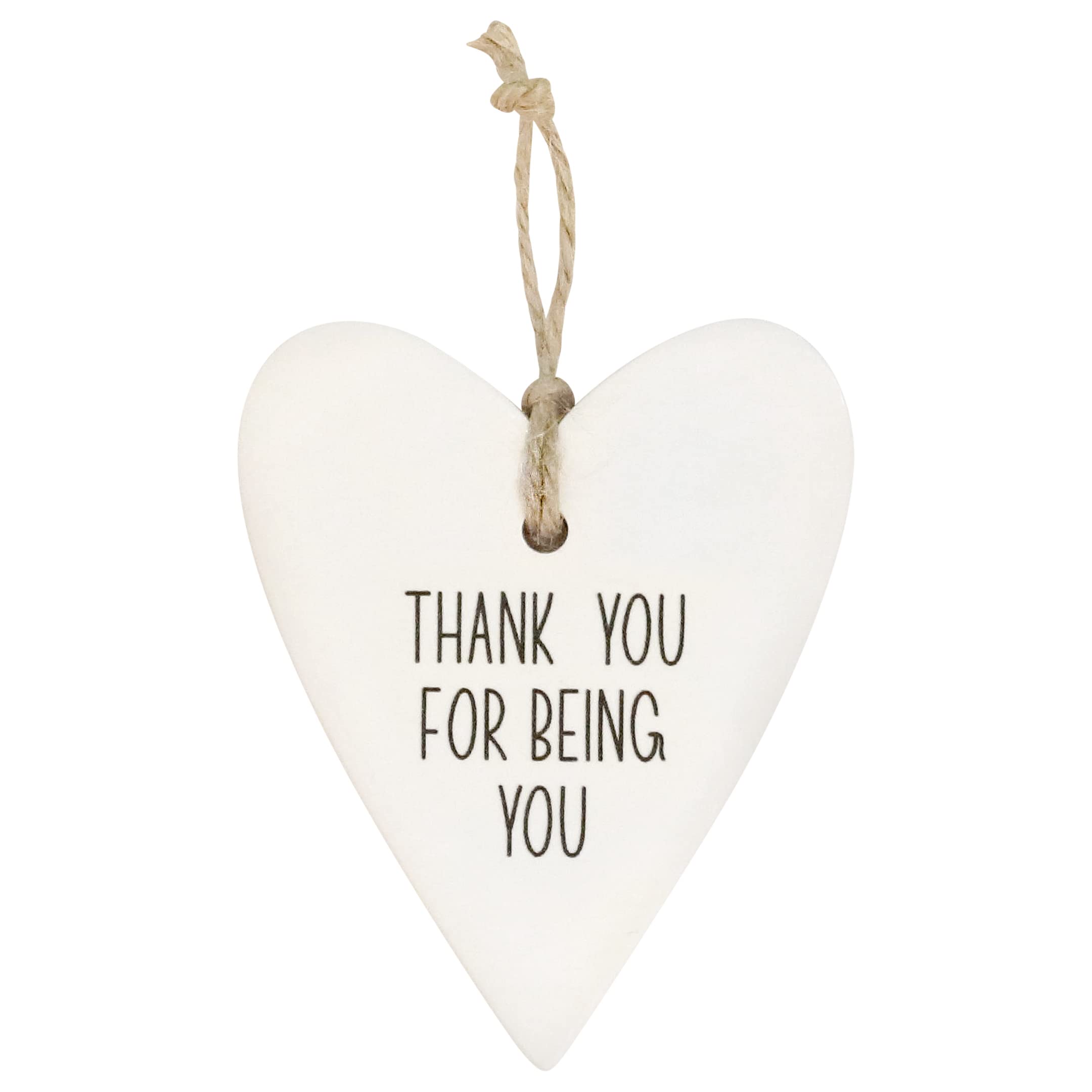 Splosh White Loving Hearts - Thank You - Personalised Gifts, Inspirational Quotes, Stunning Hanging Heart, For Mum, Friendship And Special Occasion Gifts