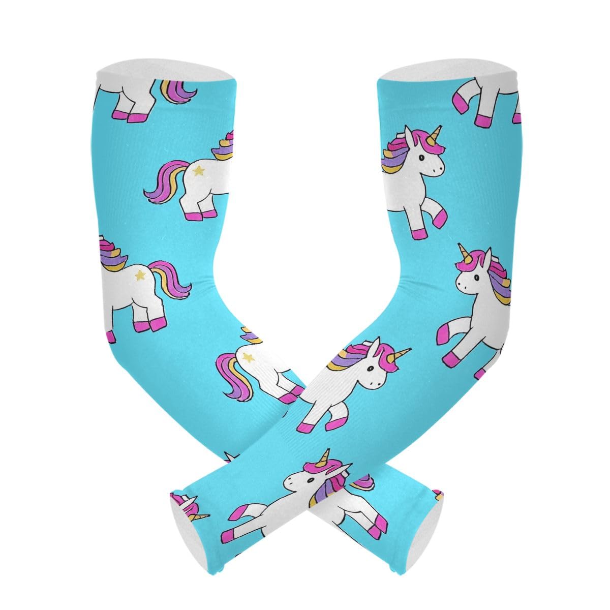 Cooling Arm Sleeves for Men Women UV Sun Protection Arm Covers Cartoon Animals Cute Compression Sleeves Sports Football Golf Cycling