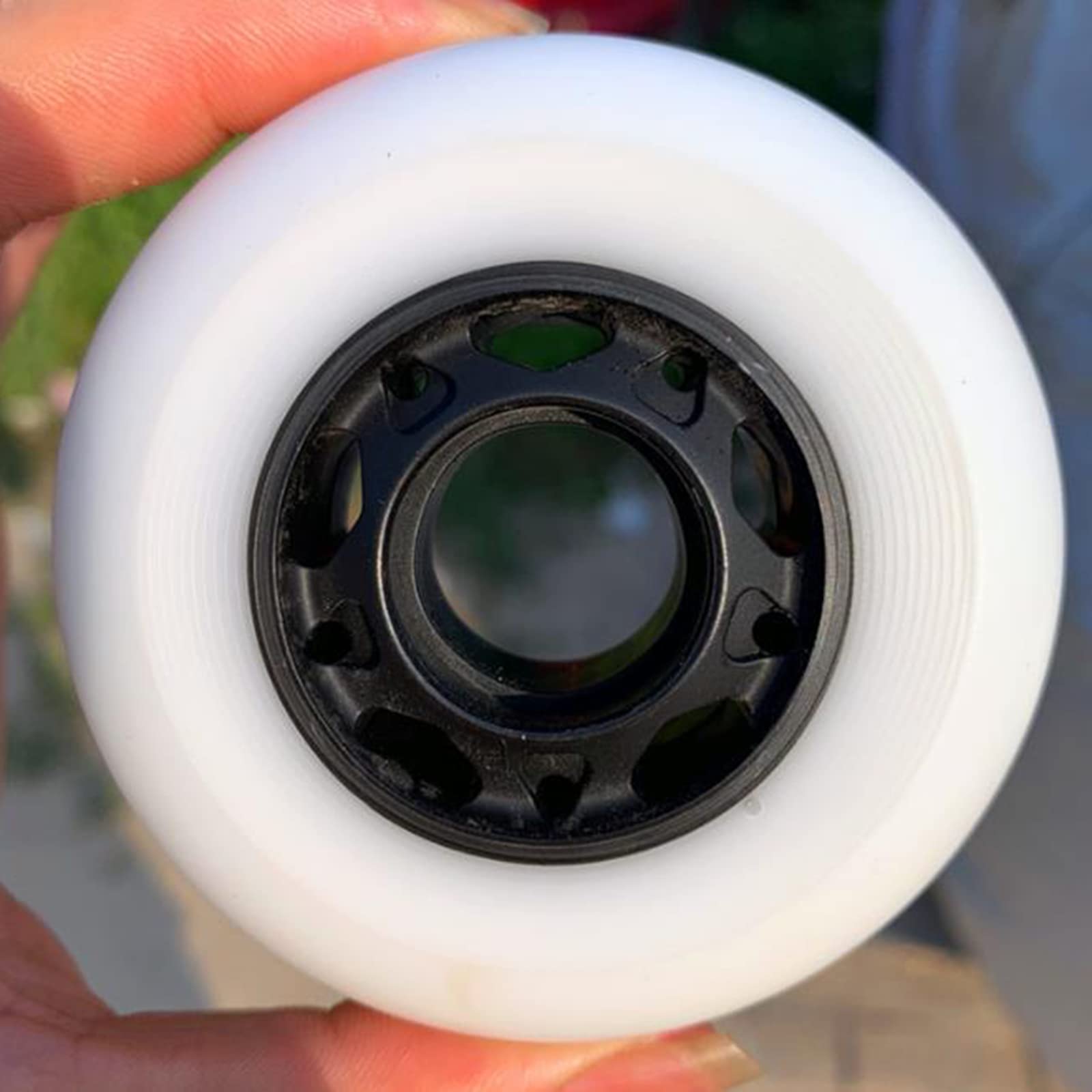Genérico Ruedas para Patines en Línea Interior Exterior Ruedas de Repuesto 95A 72 mm 76 mm 80 mm Rueda de Repuesto de Poliuretano Sin Rodamientos Paquete de 8