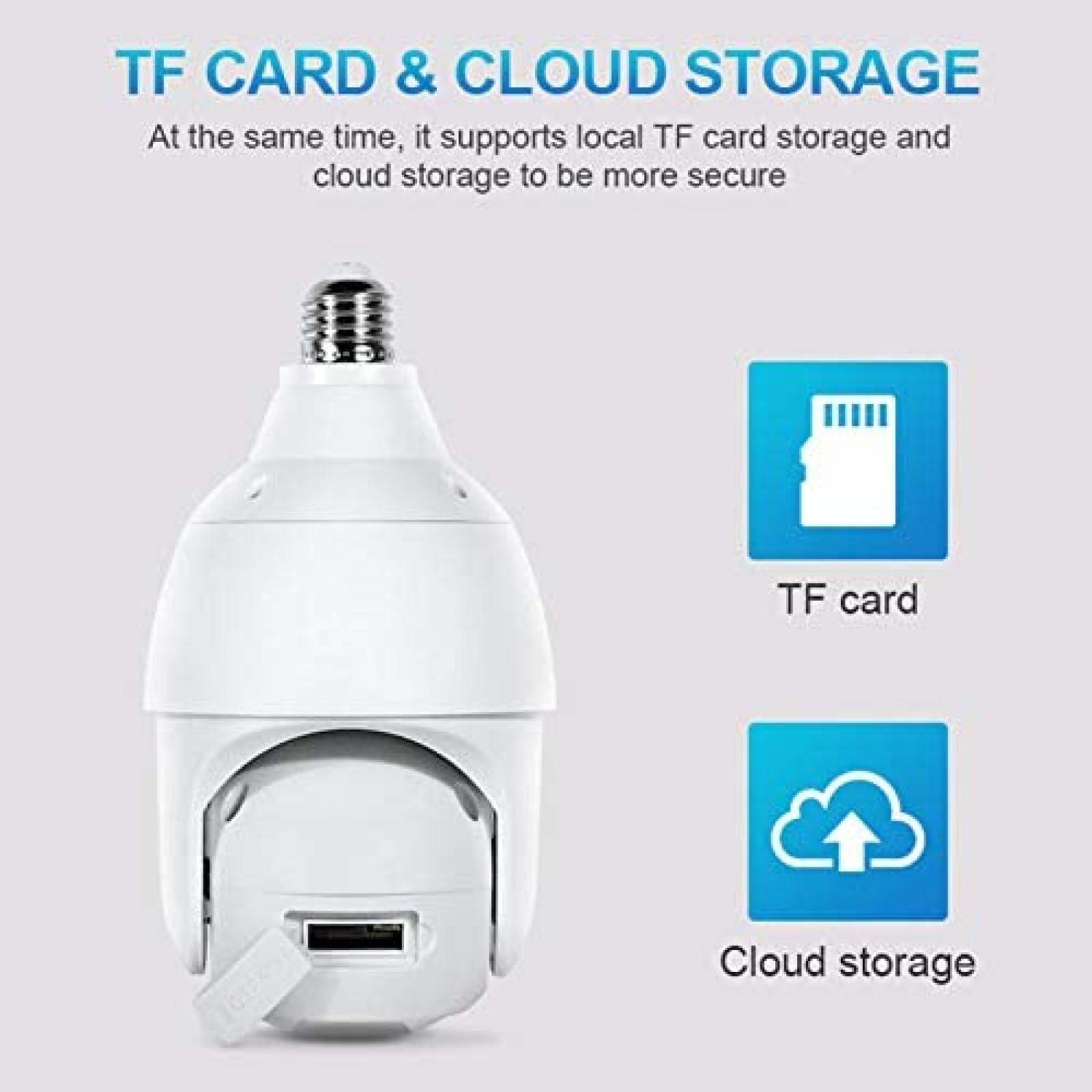 Telecamera con lampadina WiFi E27, lampada per telecamera di sicurezza PTZ Tuya Smart Life da 3 MP con visione notturna a piena luce, conversazione bidirezionale, monitoraggio automatico, vi