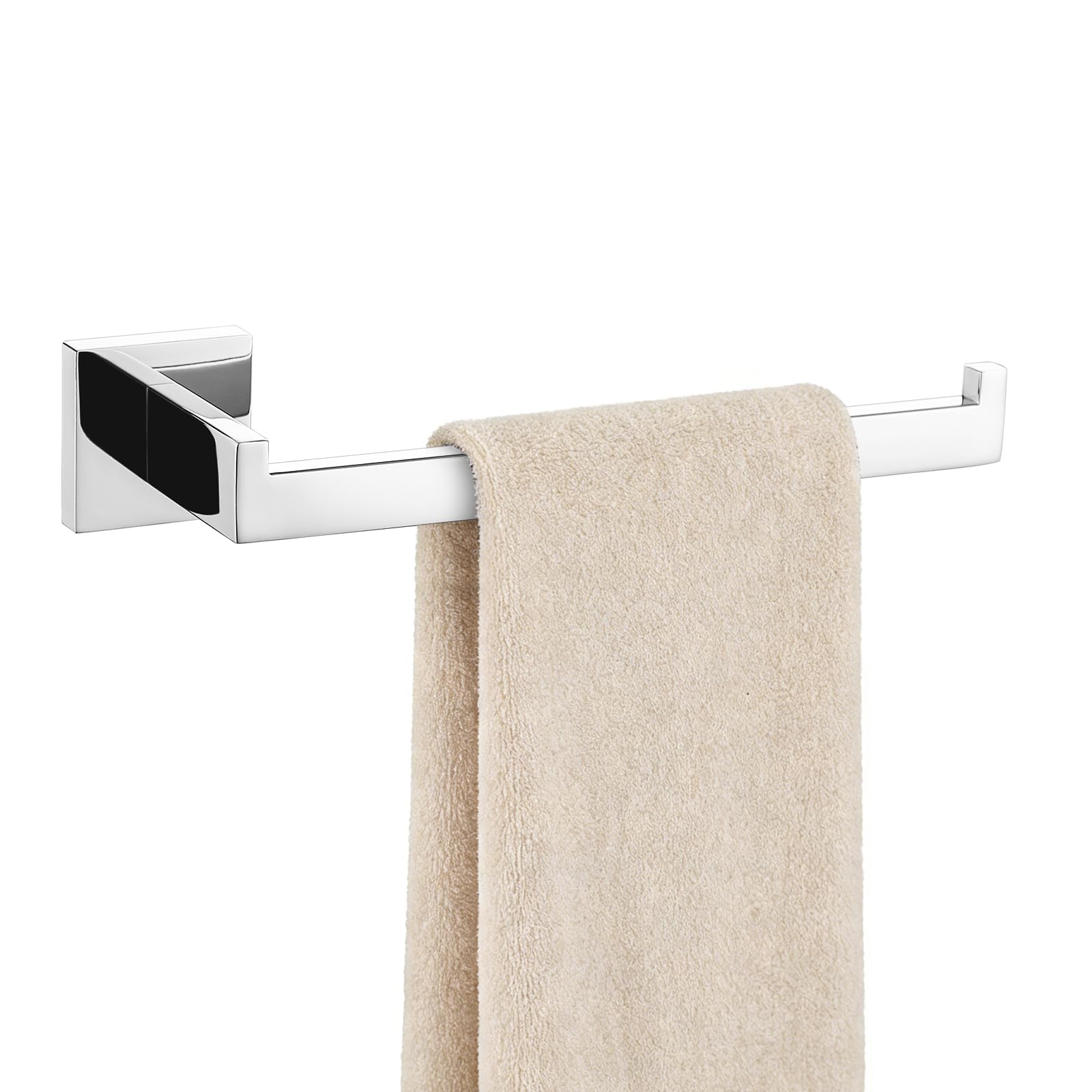 YACVCL Bathroom Towel Rail Wall Mounted Chrome, 304 Stainless Steel Hand Towel Holder Bath Accessories Towel Rack, Toilet Paper Holder Towel Bar for Bathroom 25cm/9.8in