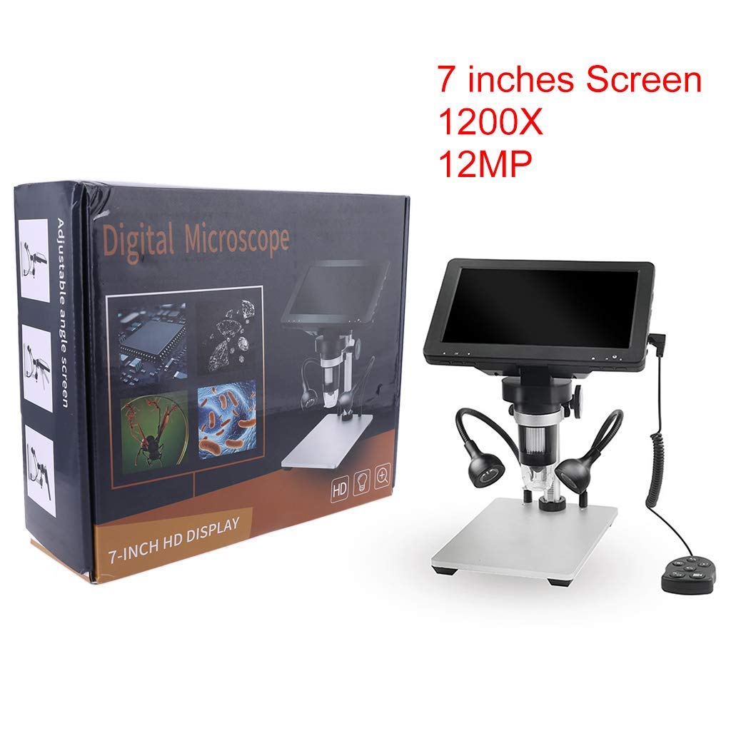 Professional USB Digital Microscope 1200X LED-12MP Electronic Microscope Endoscope Zoom Camera Magnifier for PCB Phone Repair