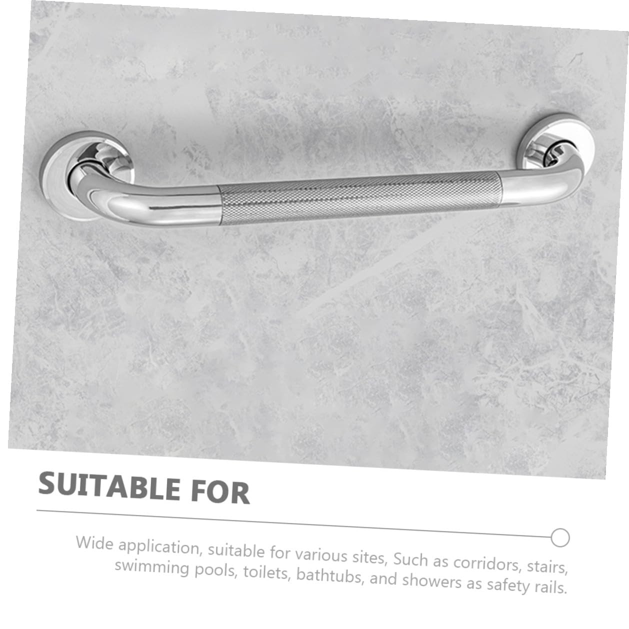 SOIMISS Barra de Apoyo Diseño Cómodo de Acero Inoxidable para Antideslizante para Baño para Personas Movilidad Reducida, Adecuado para Baños y Piscinas