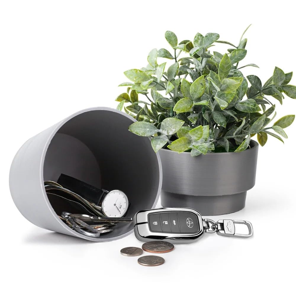 Safe Box, Hidden Safe Plastic Flower Pot Money Storage Box Surprise Separable Security Container Stash Safe Box Stash Jars Piggy Bank(A)