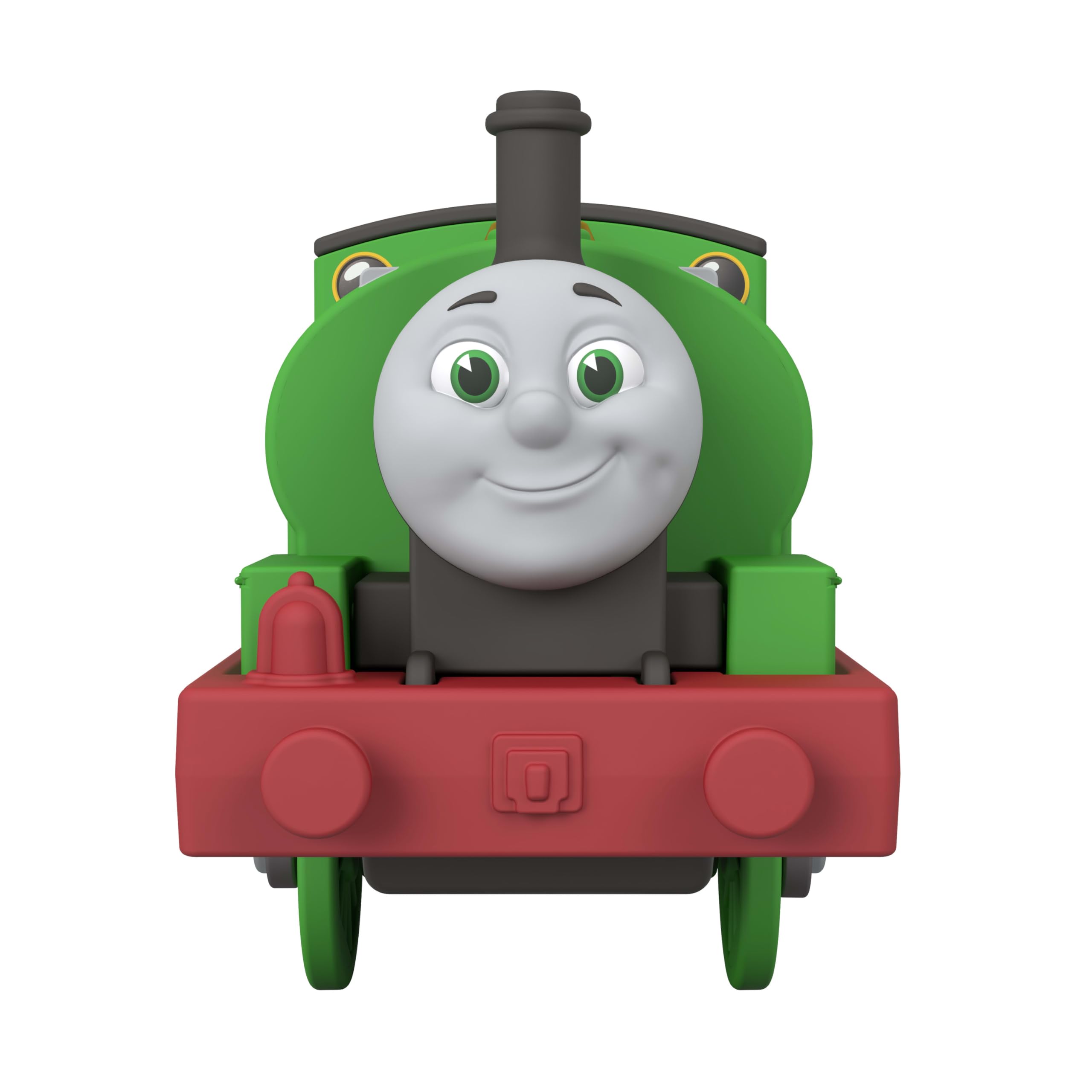 Fisher-Price Thomas i Przyjaciele Percy i wagon pocztowy | Zasilana bateriami lokomotywa i wagon towarowy dla przedszkolaków, klasyczna postać z serii kolejowej, JLL46