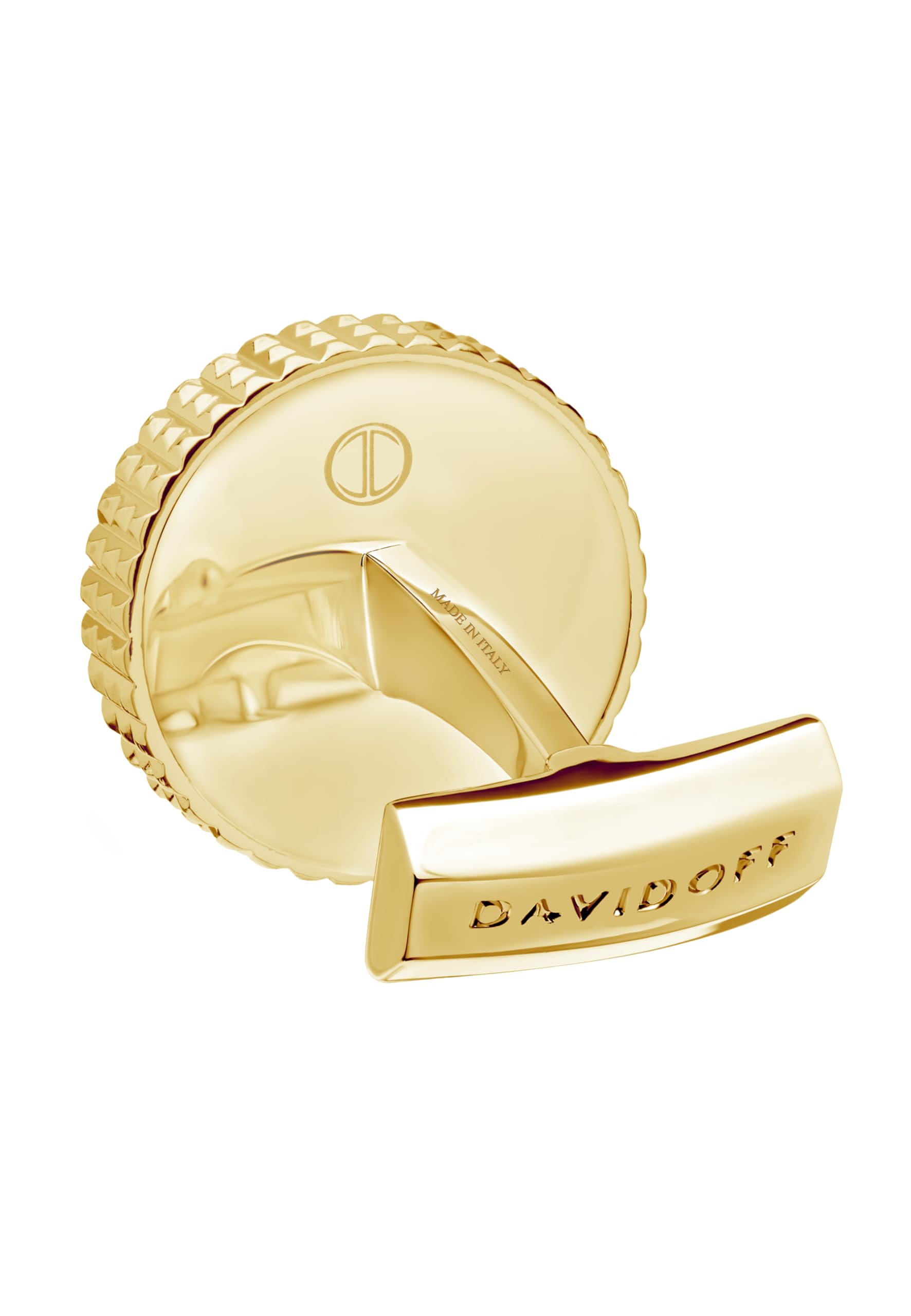 DAVIDOFF PARIS Cufflinks Manschettenknöpfe Blau - vergoldet und blau, rund, für Herren, mit Guilloche-Design - edle Herren - Hochzeits-Accessoires