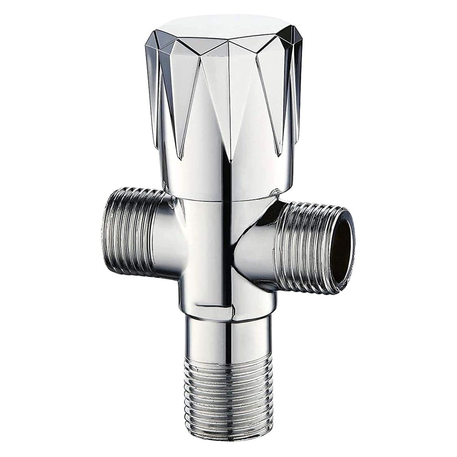 Angle Valve Dual Opening | Premium Brass Cartridge | Leak-Proof & Rust-Resistant | Perfect for Bathrooms, Kitchens & Washing Machines | Includes Wall Cover 2 Way