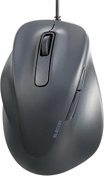 Elecom M-XGS31UBSKBK Mouse, Wired Mouse, Quiet, 2023 Model, For Left Hand, Small, 5 Buttons, "AskDoctors Evaluation Service" Certified, Antibacterial, Black