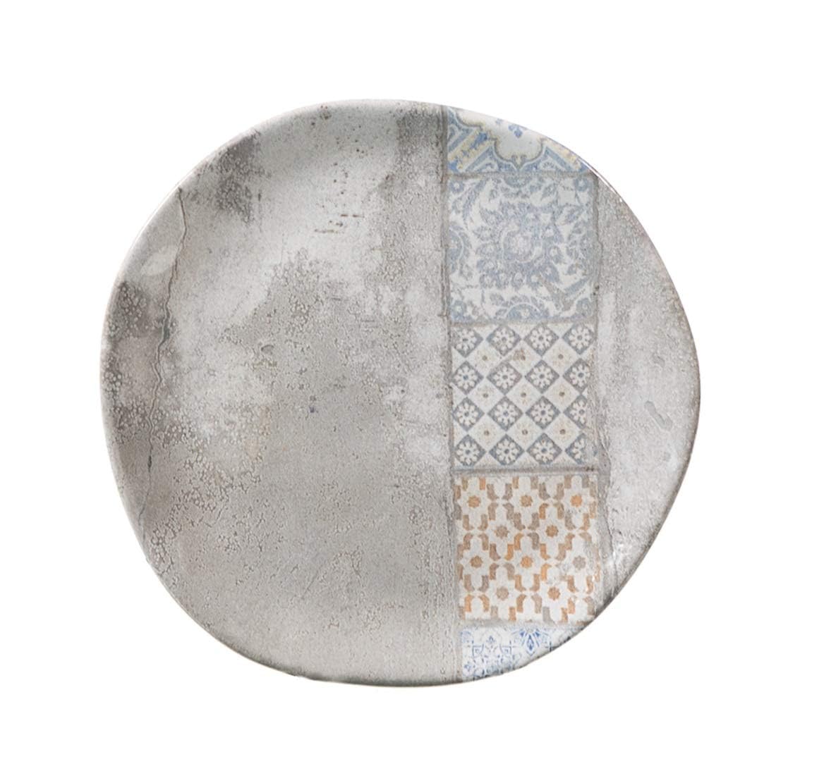 H&H Malaga Set of 12 Fruit Plates Stoneware Vintage Effect 20 cm