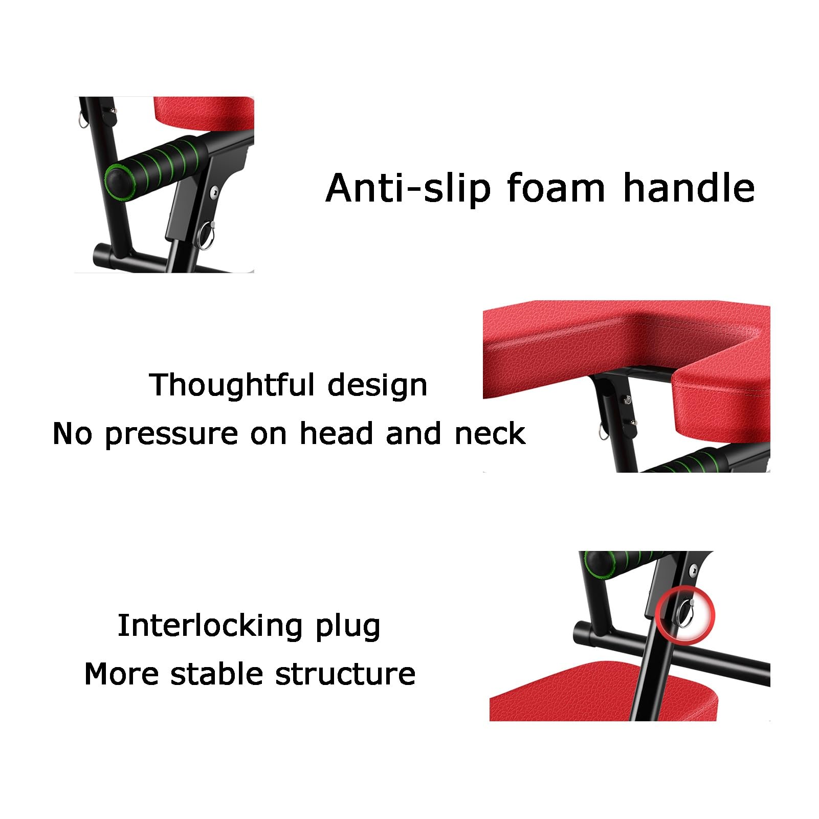 Sedia For Inversione Yoga,Sgabello Pieghevole For Verticale,Capacità Di Carico 200 Kg,Spessore Della Spugna 5,5 Cm,For Palestra Di Famiglia