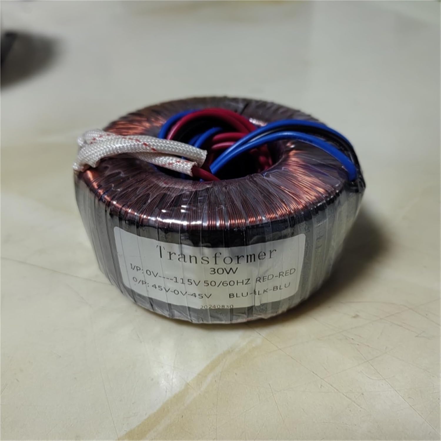 1pcs Toroidal Transformer 30W Input 110V Output 18V-0-18V Power Transformer for Audio Amplifier(115v to 45v-0-45v)