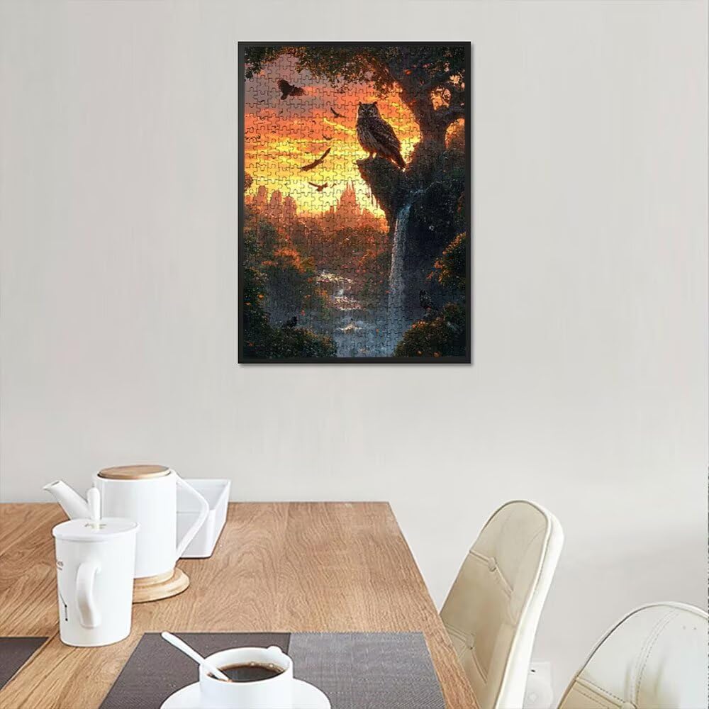Puzzle 4000 sztuk, zachód słońca wodospad puzzle dla dorosłych 4000, drewniane puzzle, klasyczne gry edukacyjne, niemożliwe wyzwanie, rodzina gier, kreatywny prezent DX0YL1-903