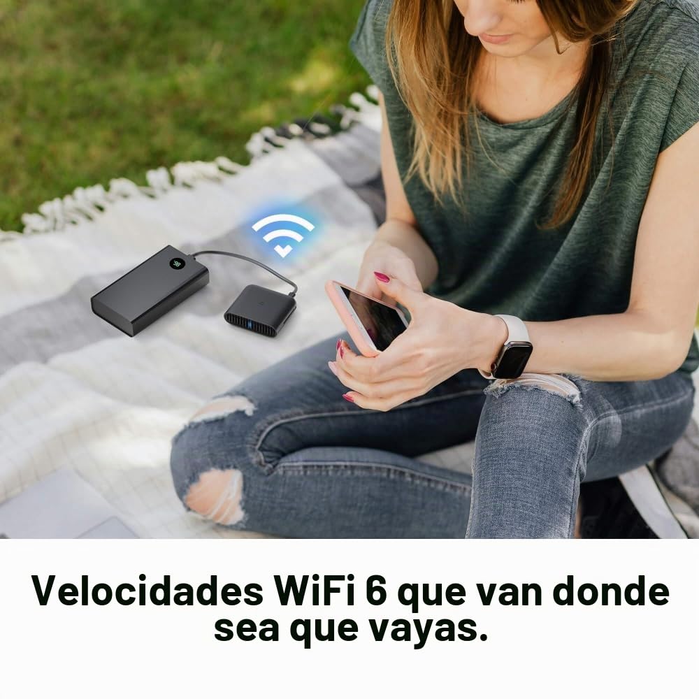 TP-Link TL-WR3002X - Router de Viaje WiFi 6, AX3000, Puertos multigigabit | Router de Viaje WiFi 6. Tamaño de Bolsillo. Múltiples Modos de Uso. Alimentación por USB. Control App Tether.