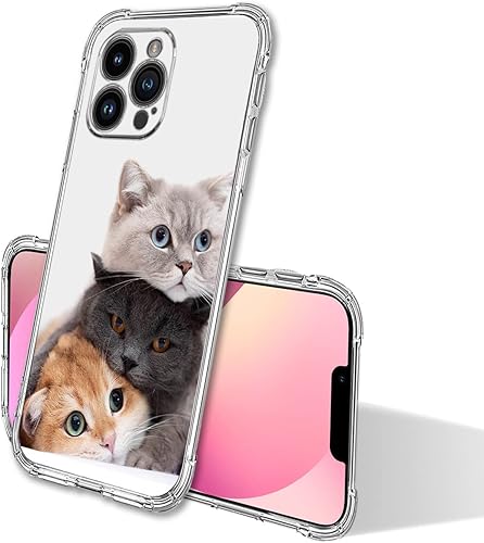 Miniatura 3 de Funda para iPhone 12 Pro Max, color marrón lindo gato protección contra caídas a prueba de golpes, TPU cuerpo completo, cubierta protectora